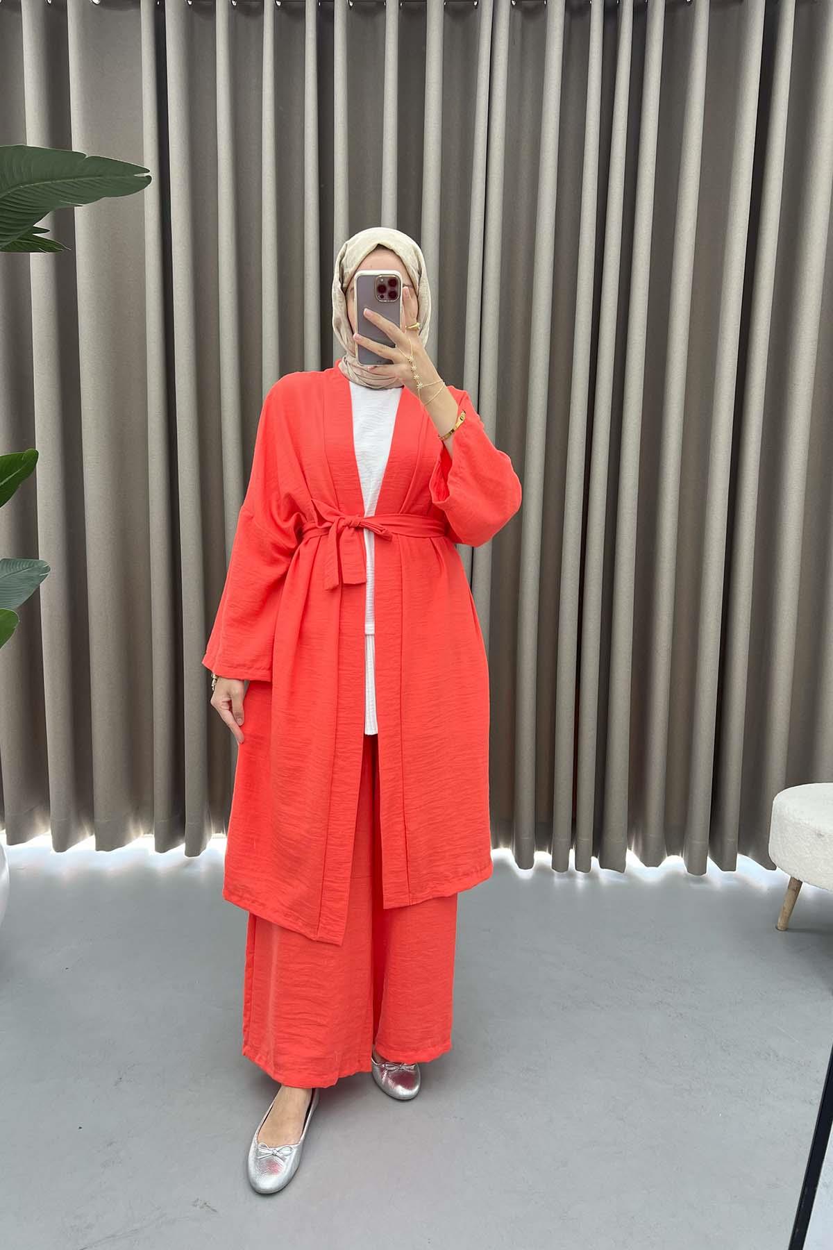 Uzun Kimono Takım Narçiçeği
