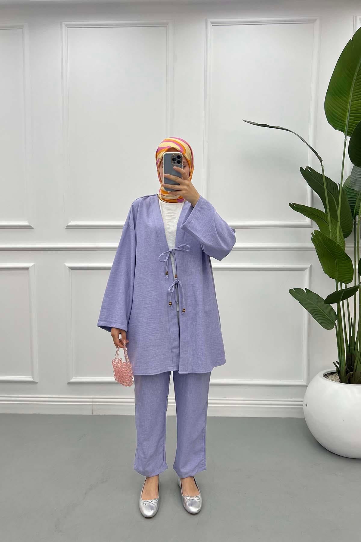 Viral Kimono Takım Lila