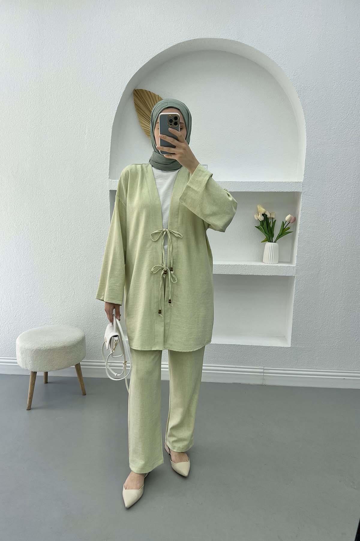Viral Kimono Takım Nil Yeşili