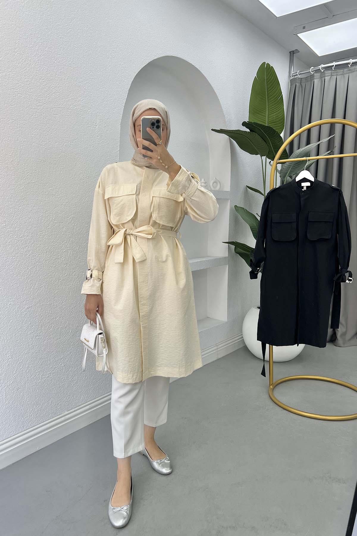 Apolet Detaylı Tunik Taş