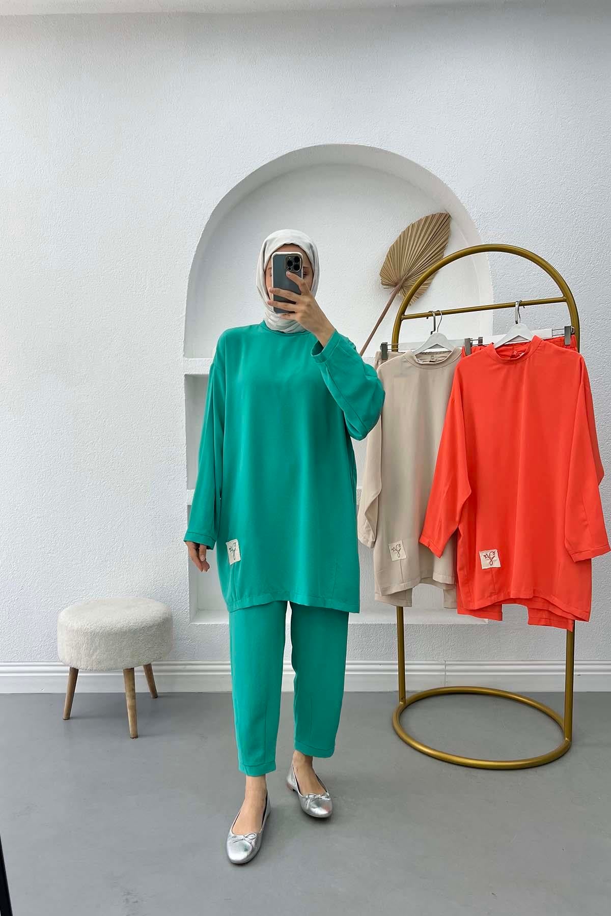 Armalı Tunik Takım Yeşil