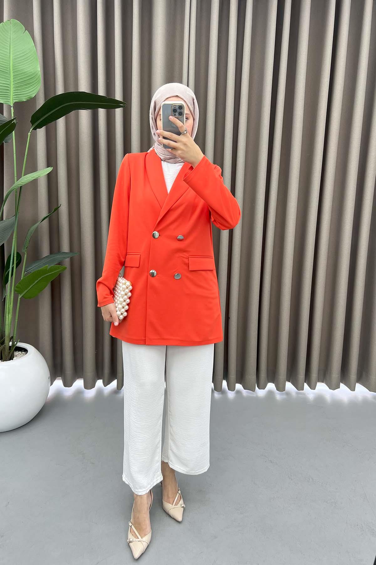Astarlı Blazer Ceket Kırmızı