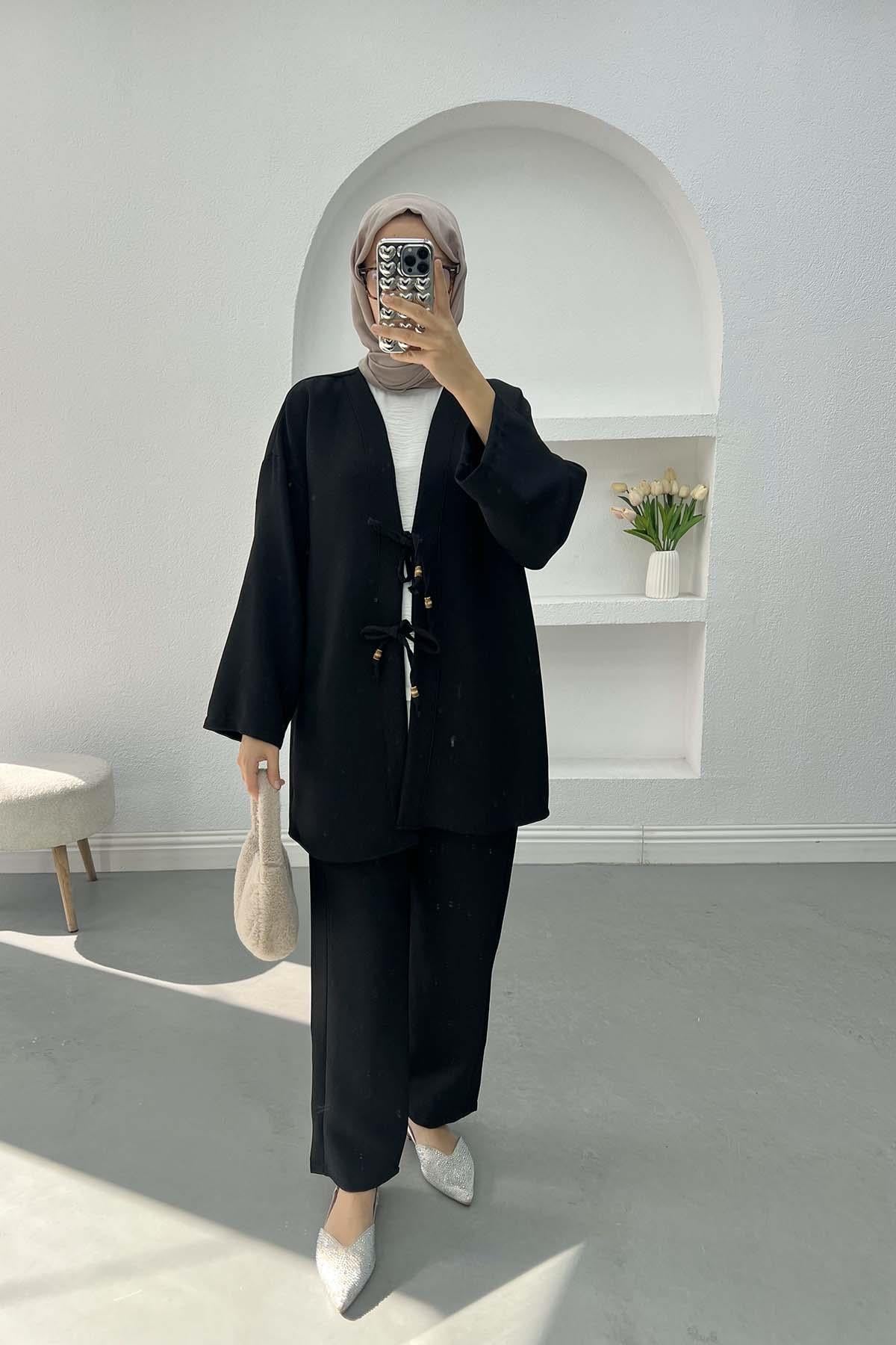 Bağlamalı Takım Siyah