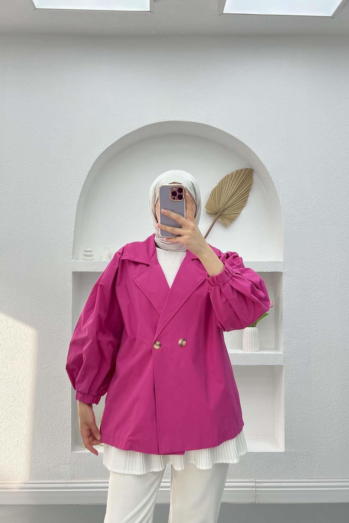 Balon Kol Ceket Pembe