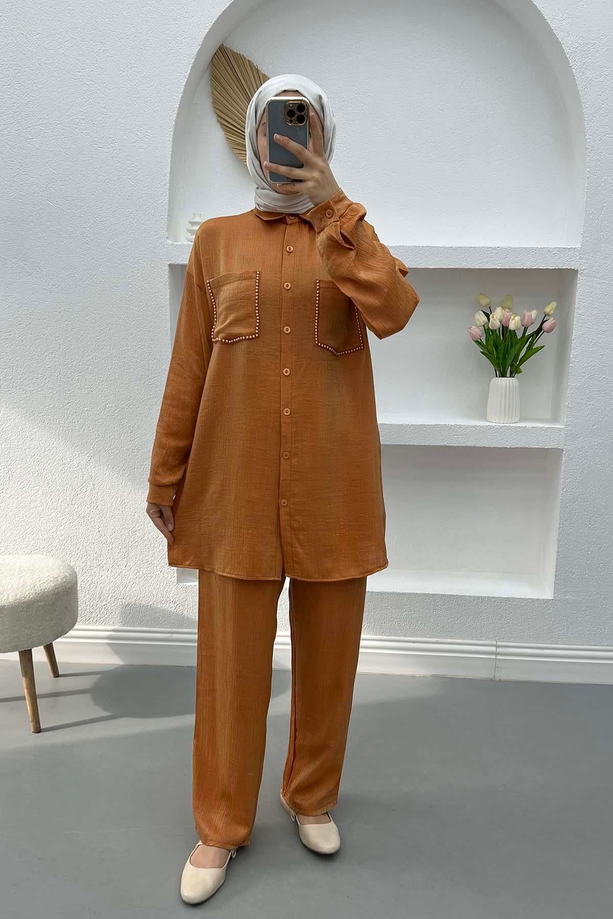 Cep Boncuklu Simli Takım Taba