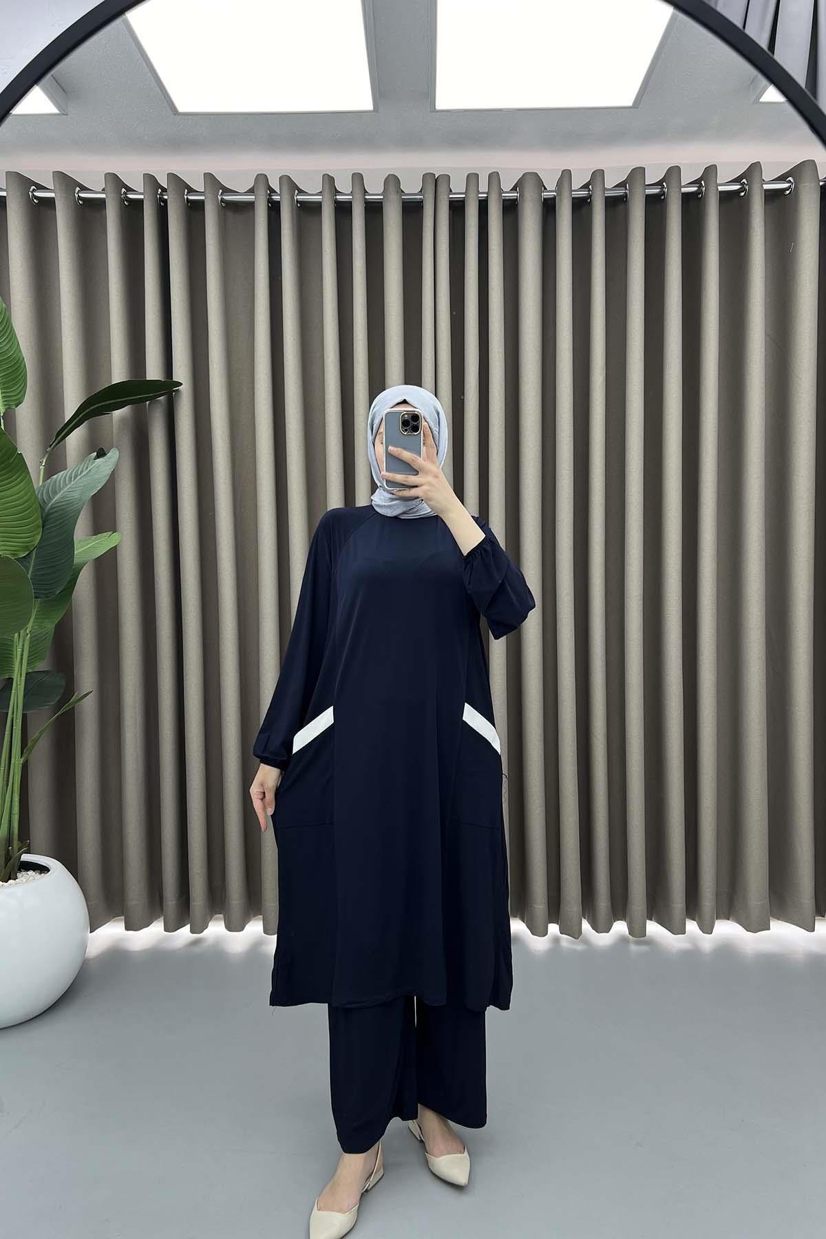 Cepli Tunik Takım Lacivert