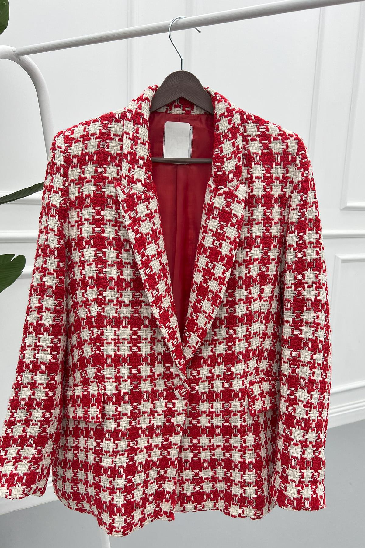 Chanel Ceket Kırmızı
