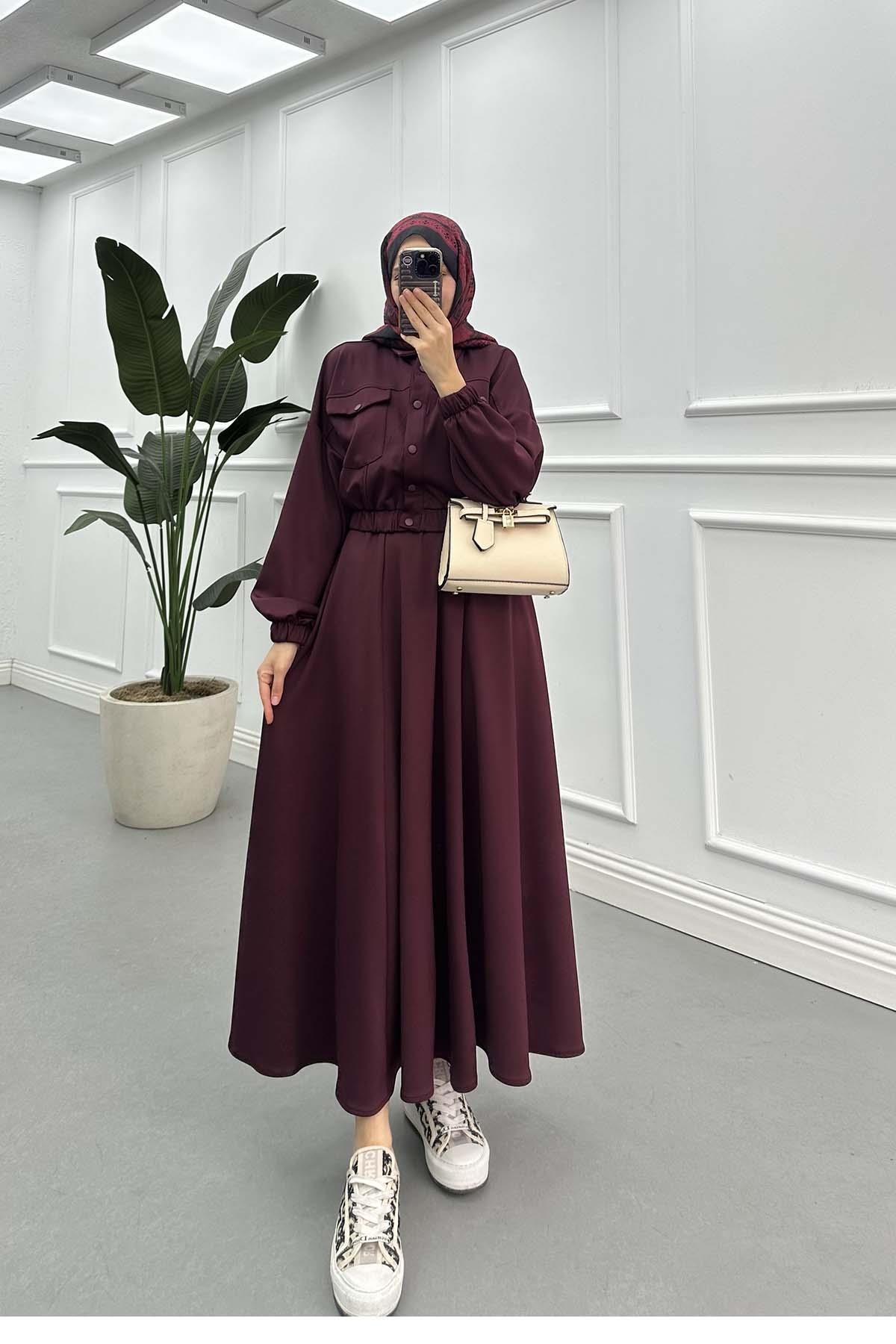 Çıtçıt Ceketli Scuba Etek Takım Bordo