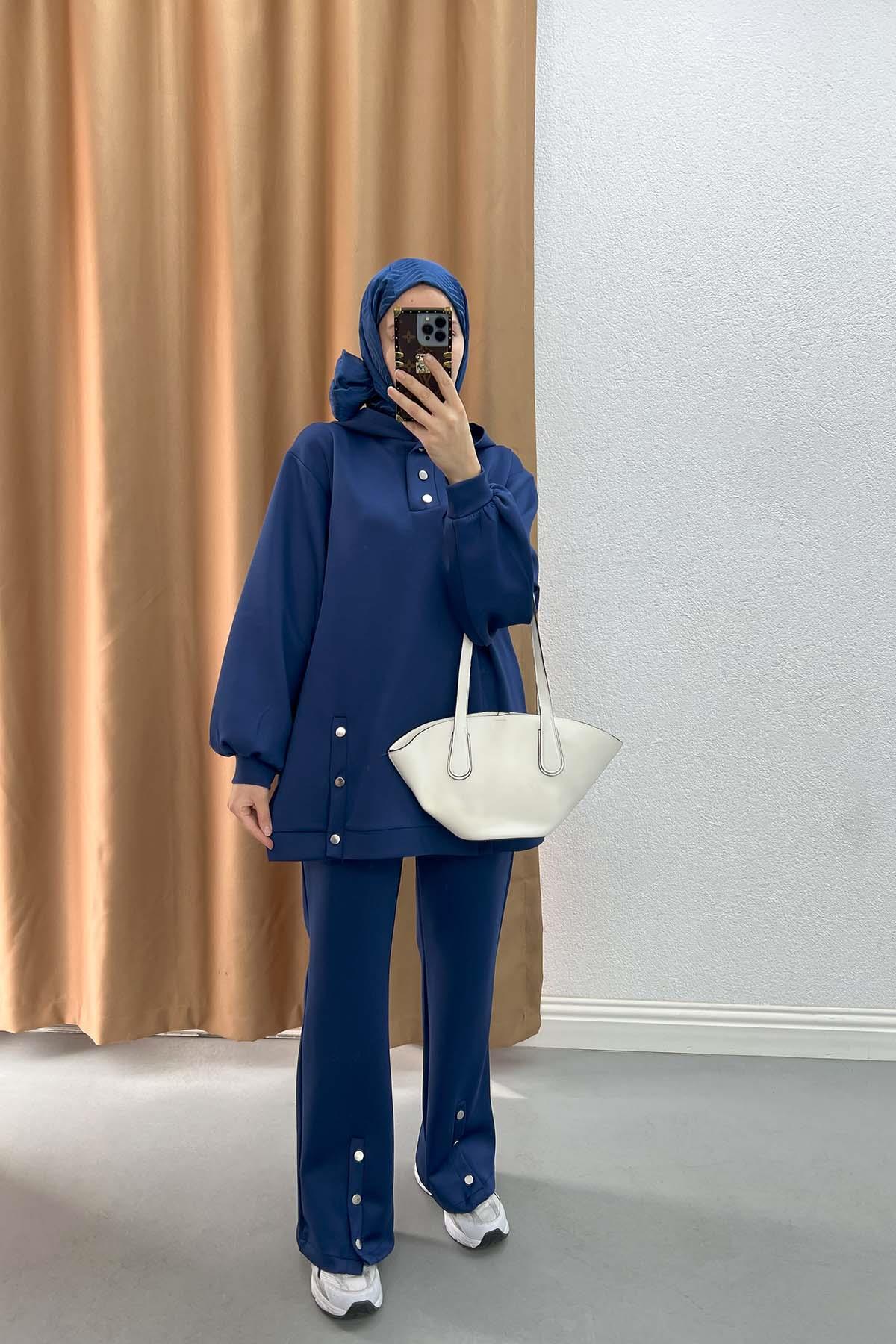 Çıtçıtlı Scuba Takım Lacivert