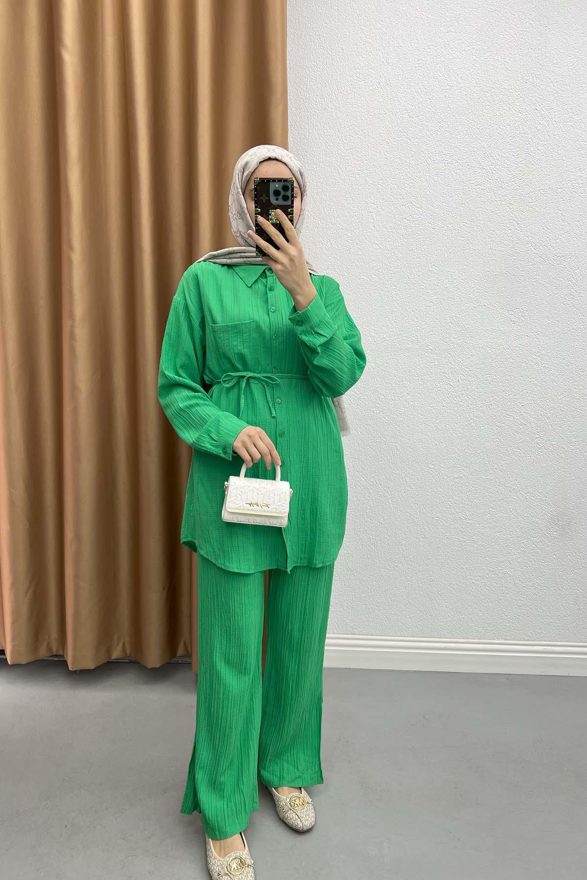 Çizgi Dokulu Takım Benetton Yeşil