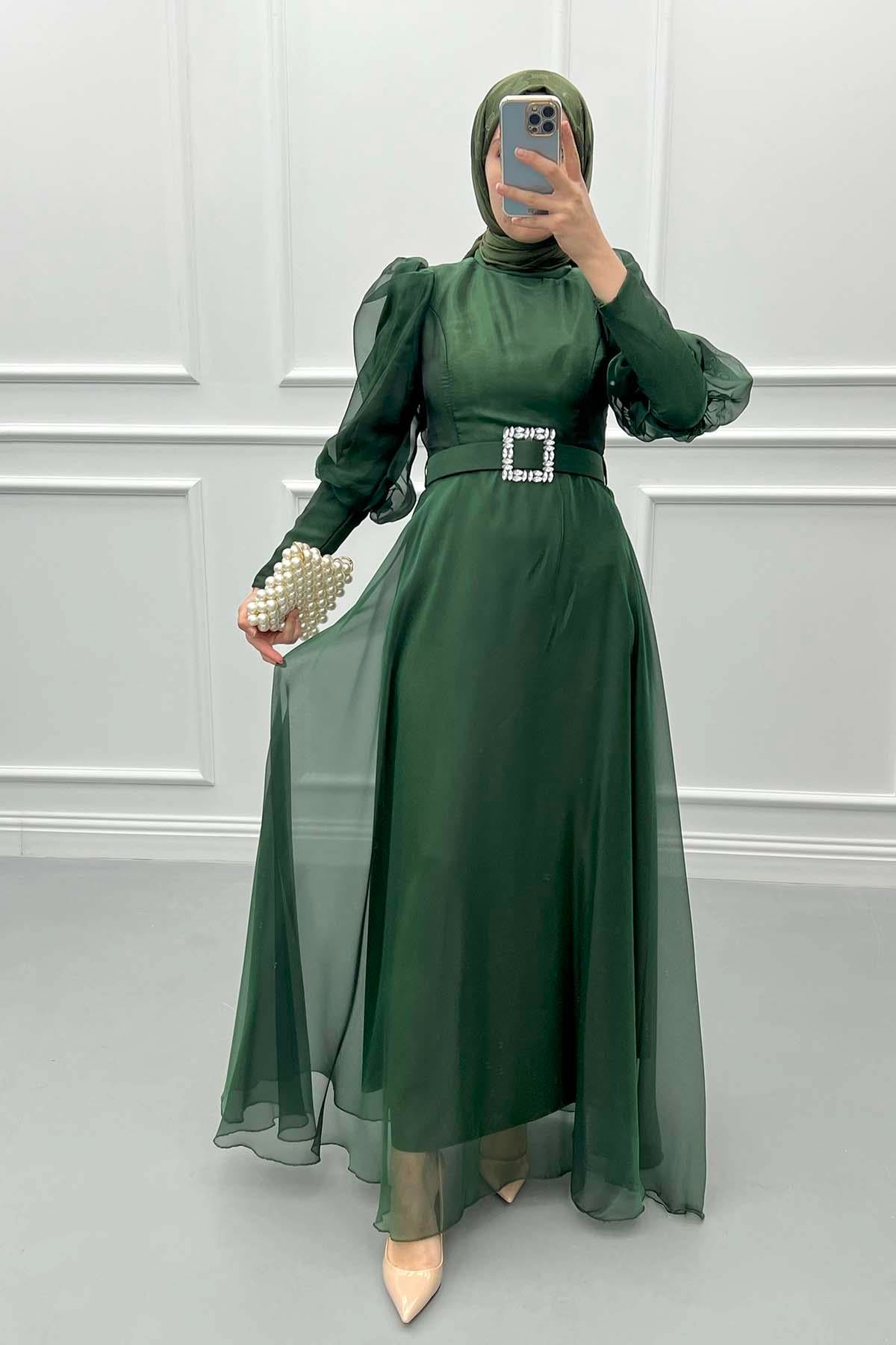 Diamond Abiye Zümrüt Yeşili