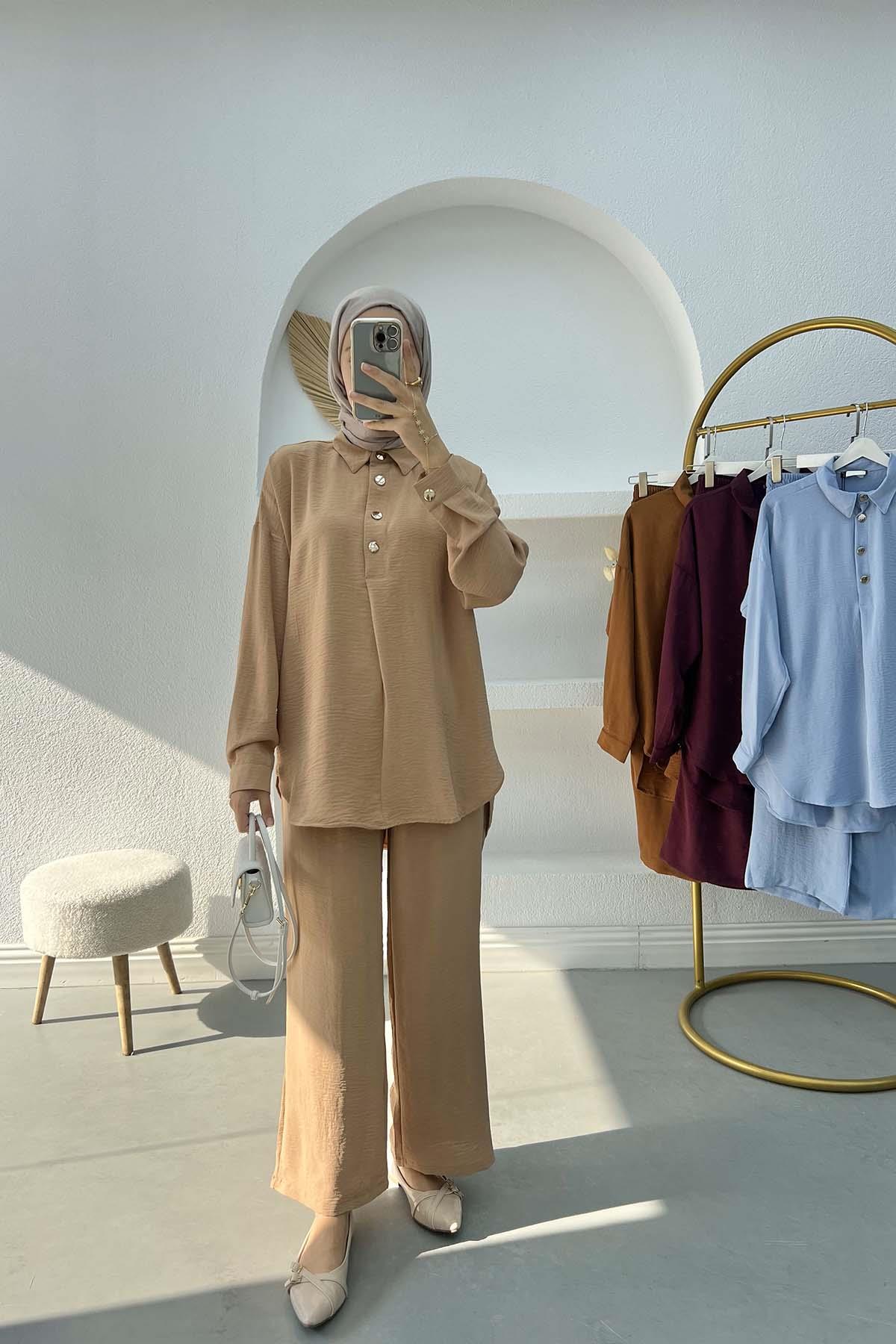 Düğmeli Takım Camel