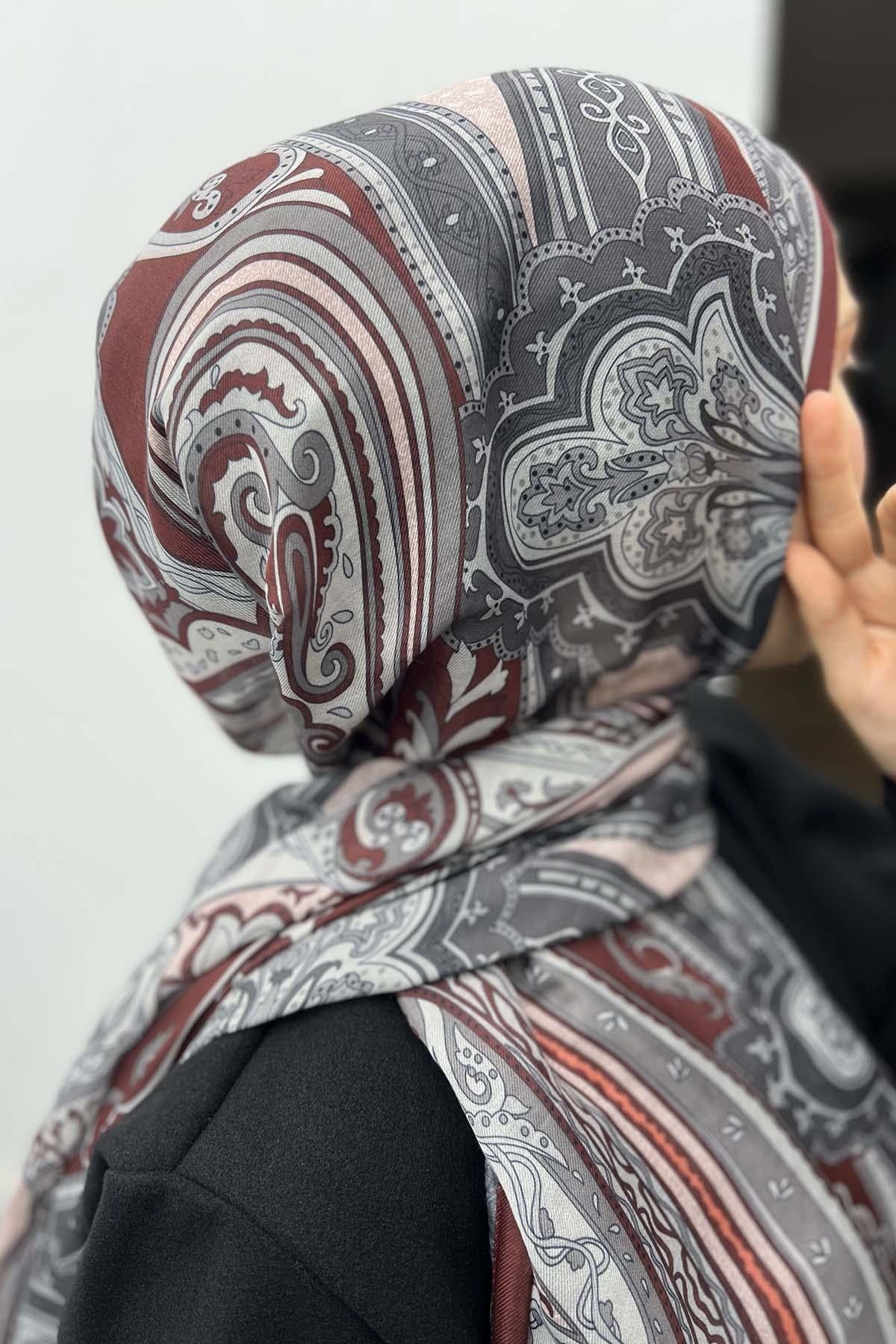 Etro Desenli Şal Bordo