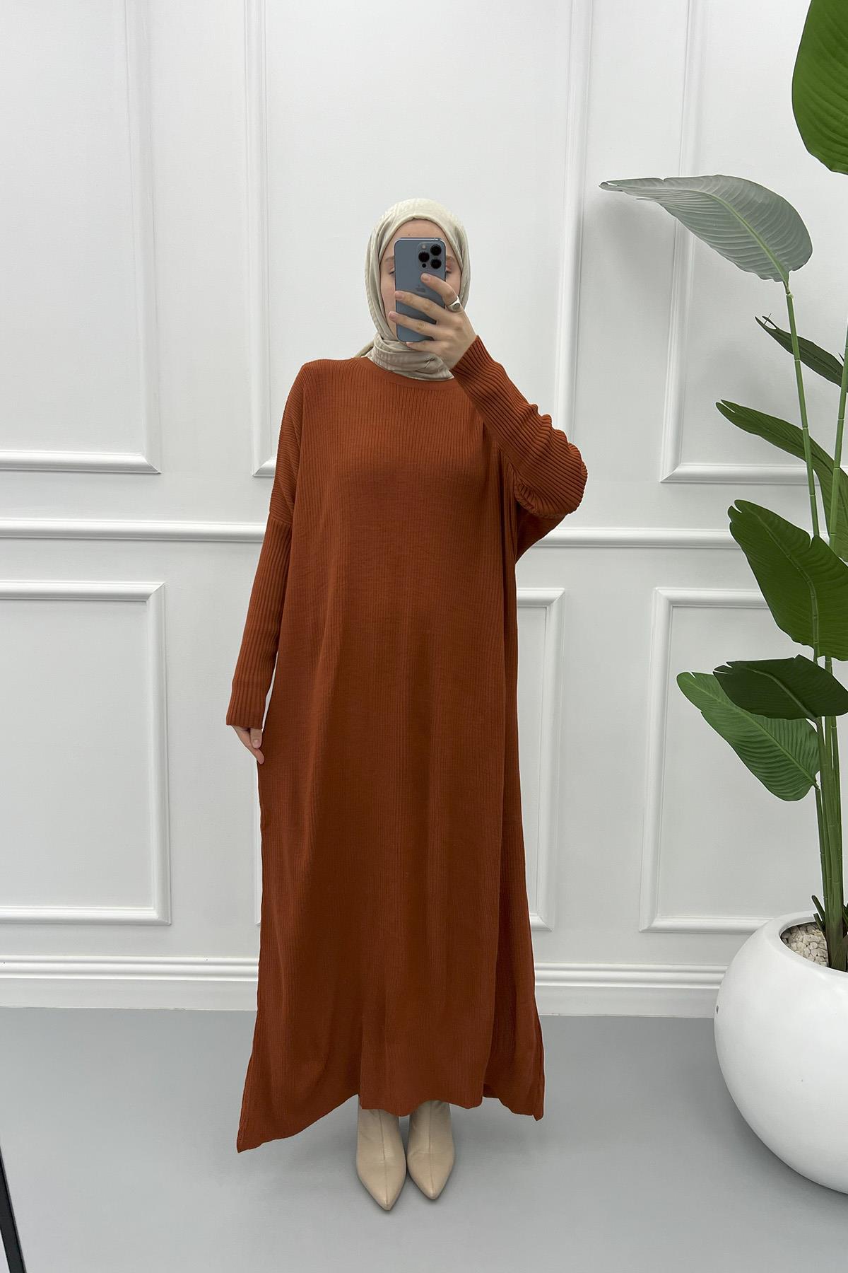 Fitilli Elbise Kiremit