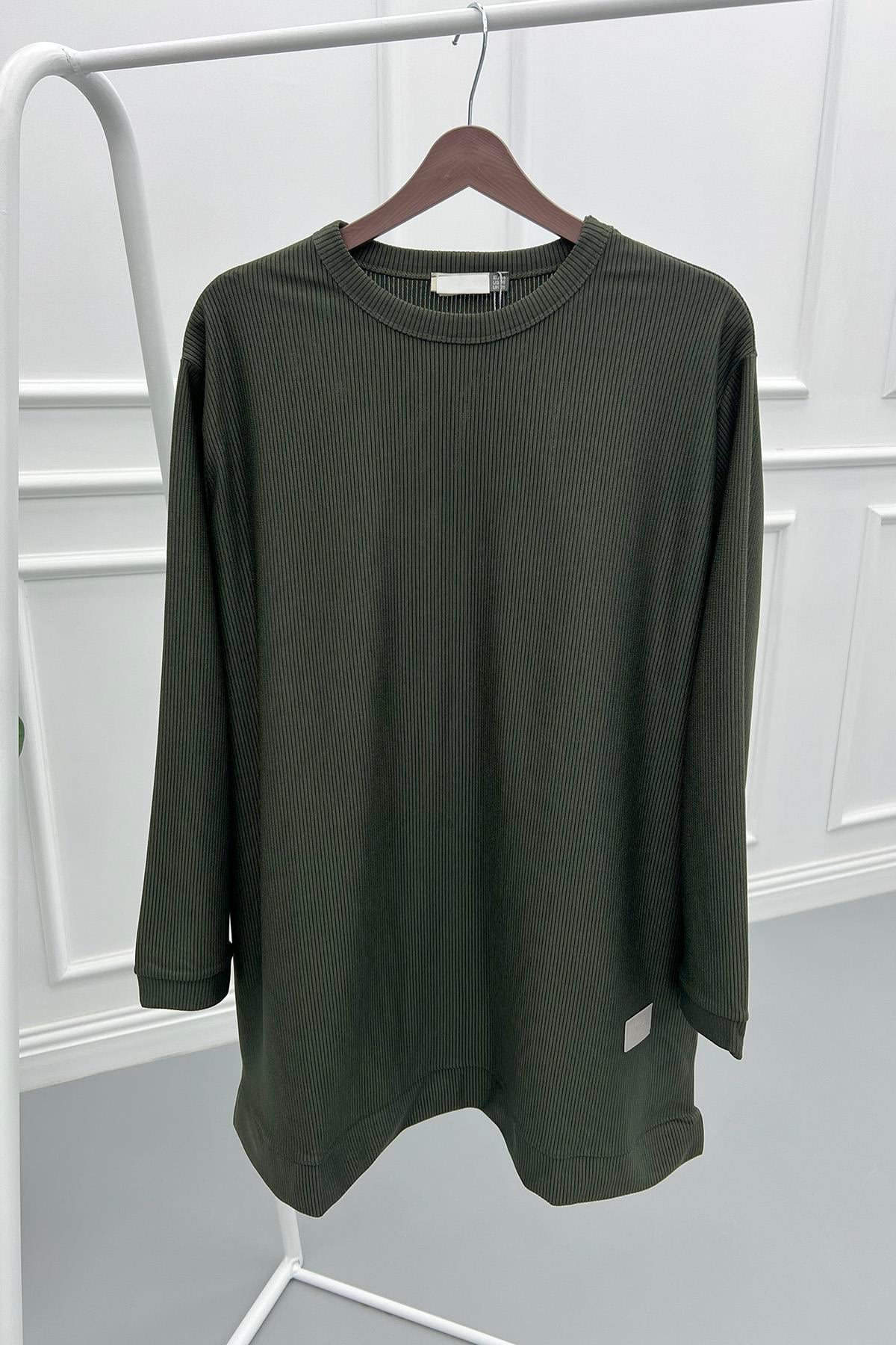 Fitilli Tunik Haki