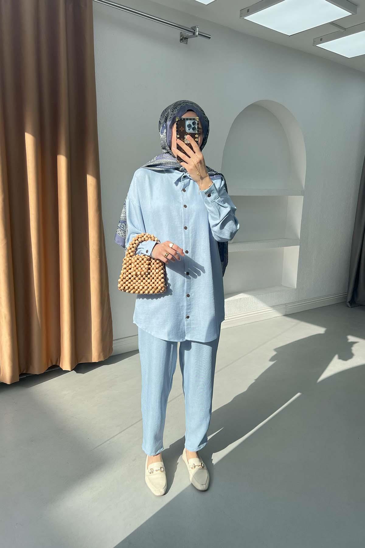 Gömlek Takım Açık Mavi