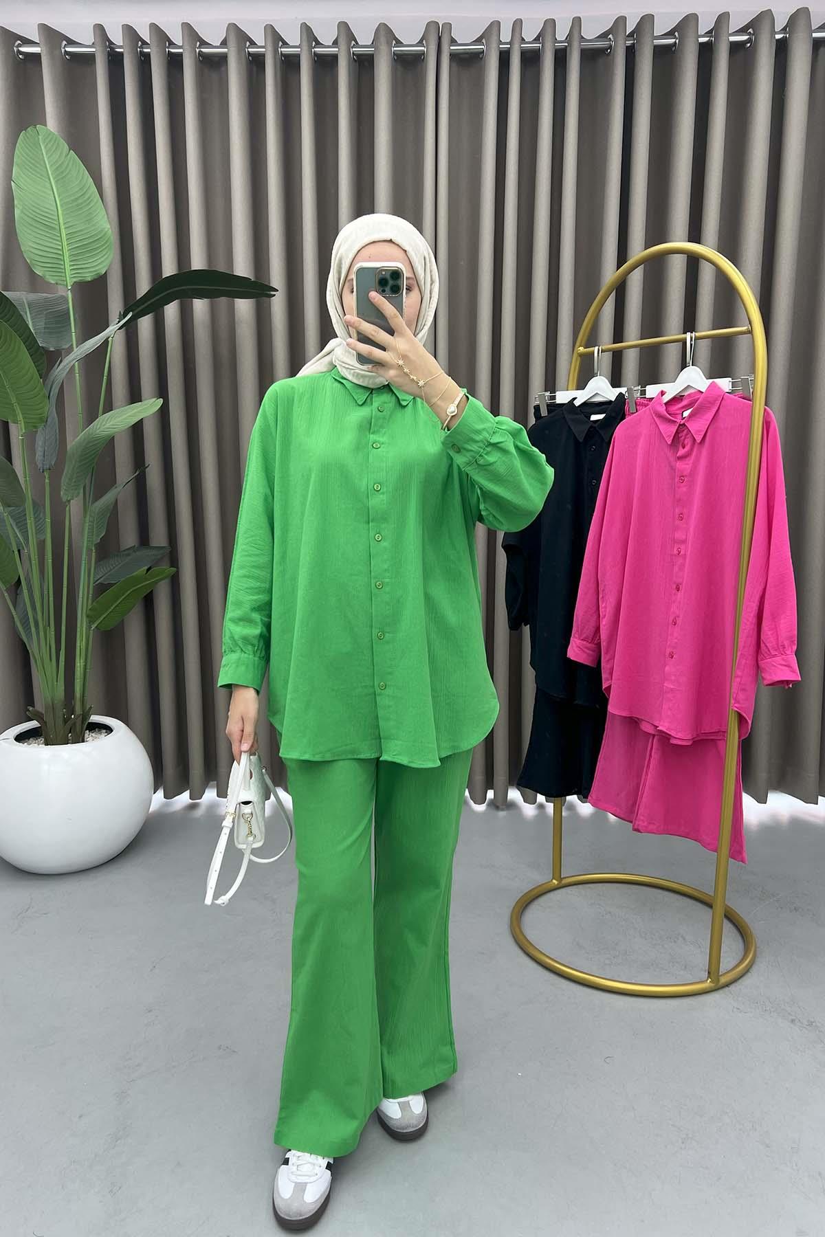Gömlek Takım Benetton Yeşil