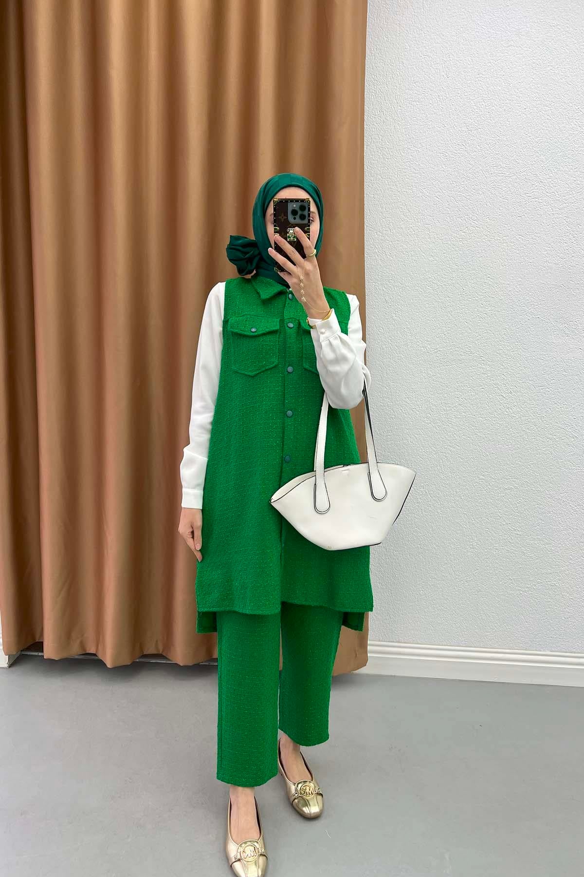 Gömlekli Tüvit Takım Benetton Yeşil