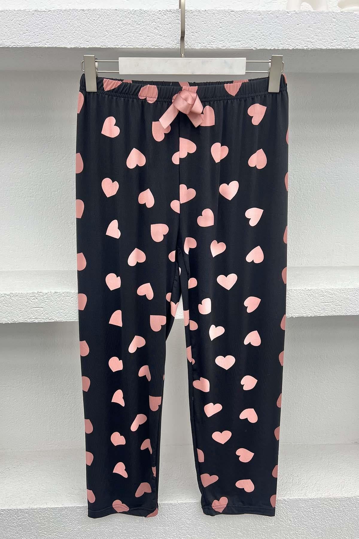 Kalpli Pijama Altı Siyah