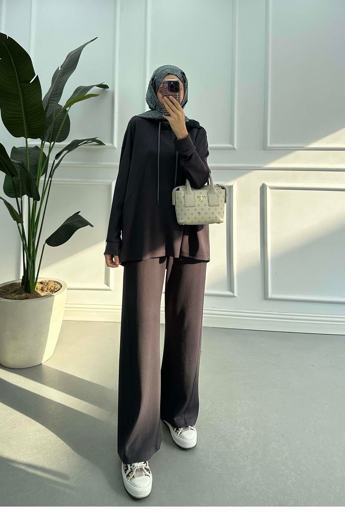 Kapüşonlu Oysh Takım Antrasit