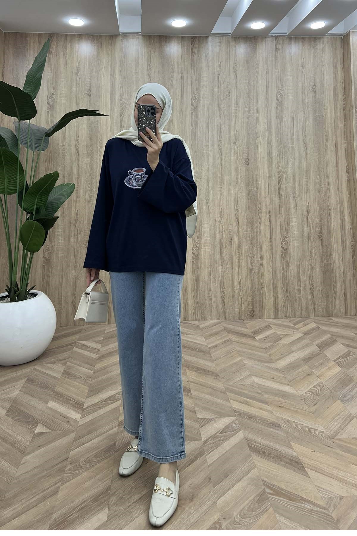 Kırk Yıl Hatır Temalı Sweat Lacivert
