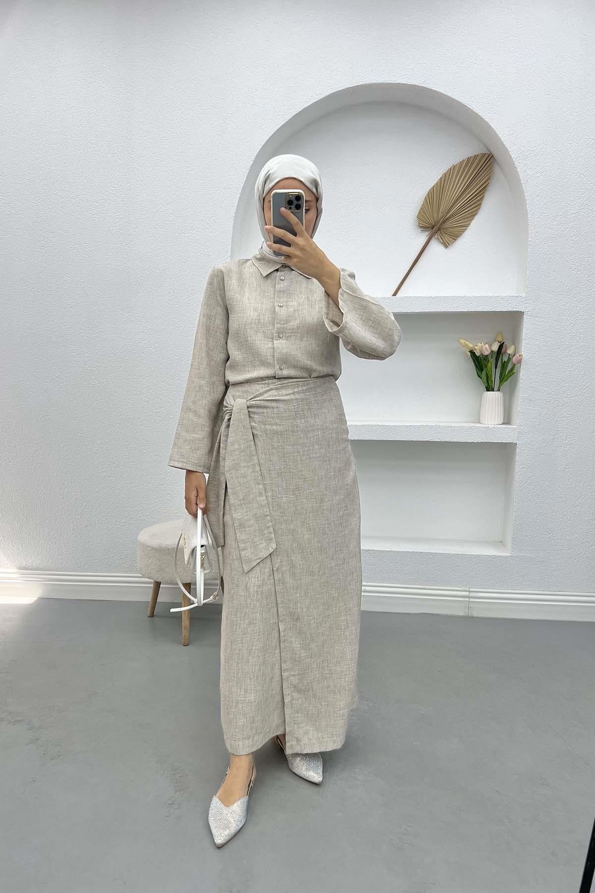 Luxury Gömlek Etekli Takım Taş