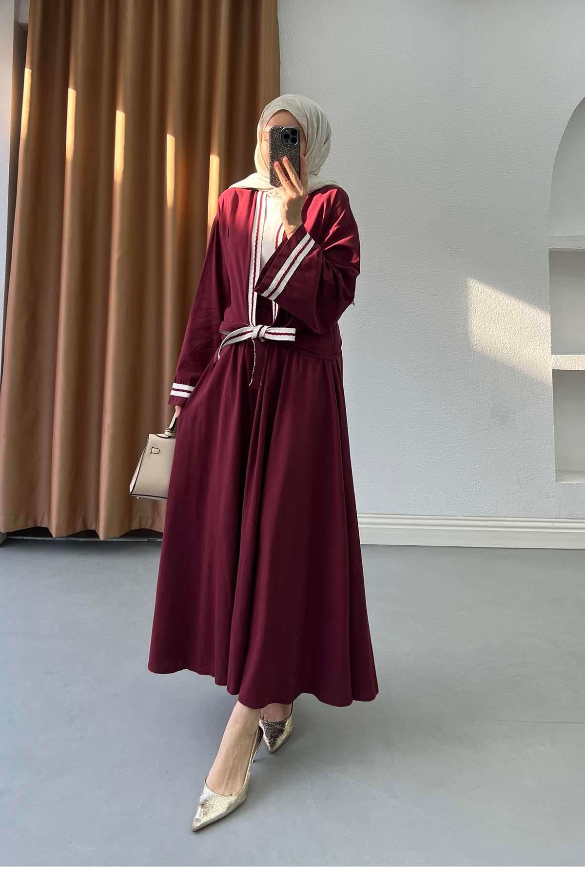 Marin Stil İçlikli Takım Bordo