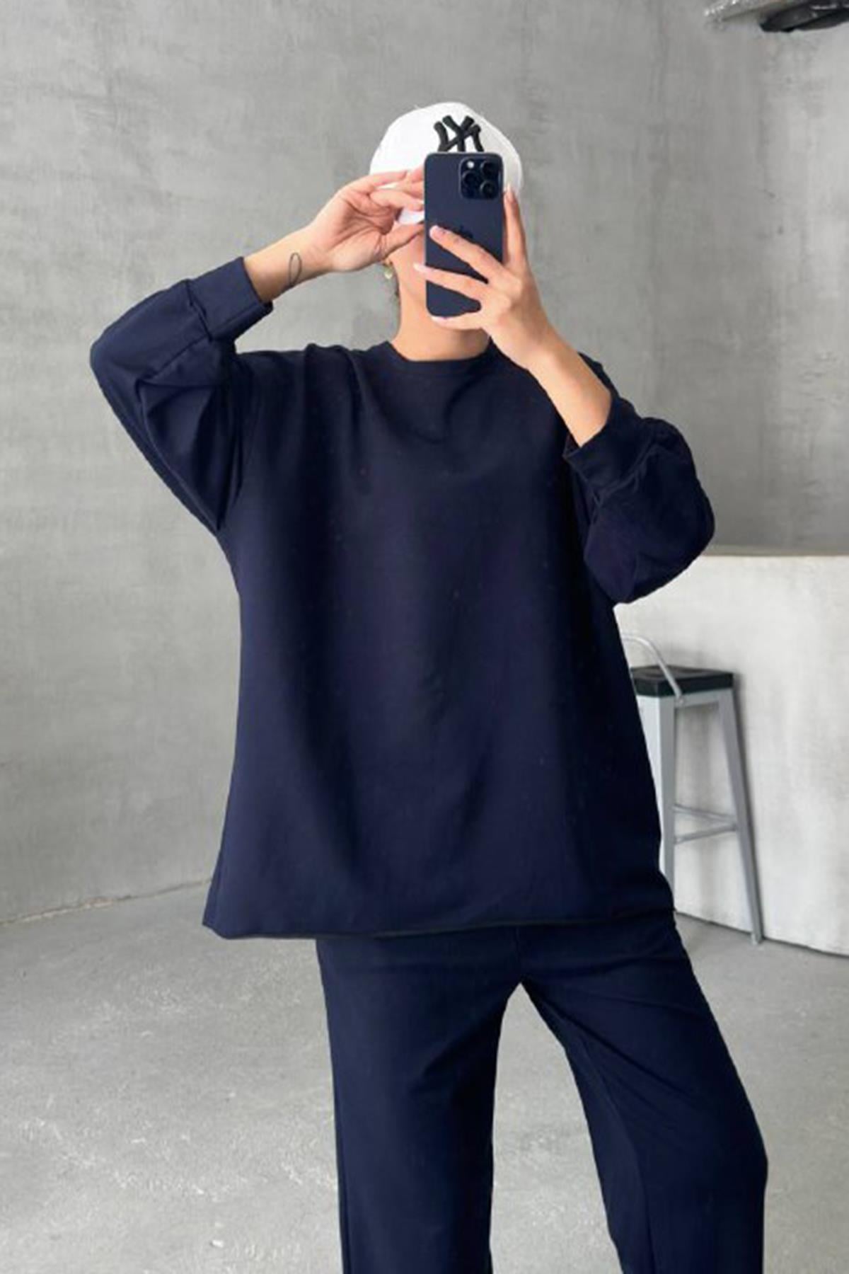 Oversize Takım Lacivert