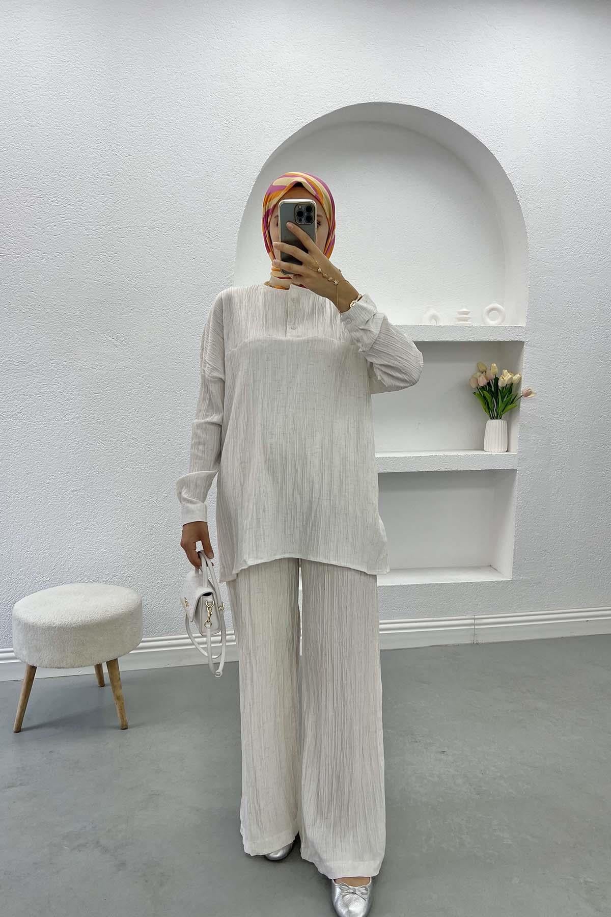 Paça Yırtmaçlı Takım Taş