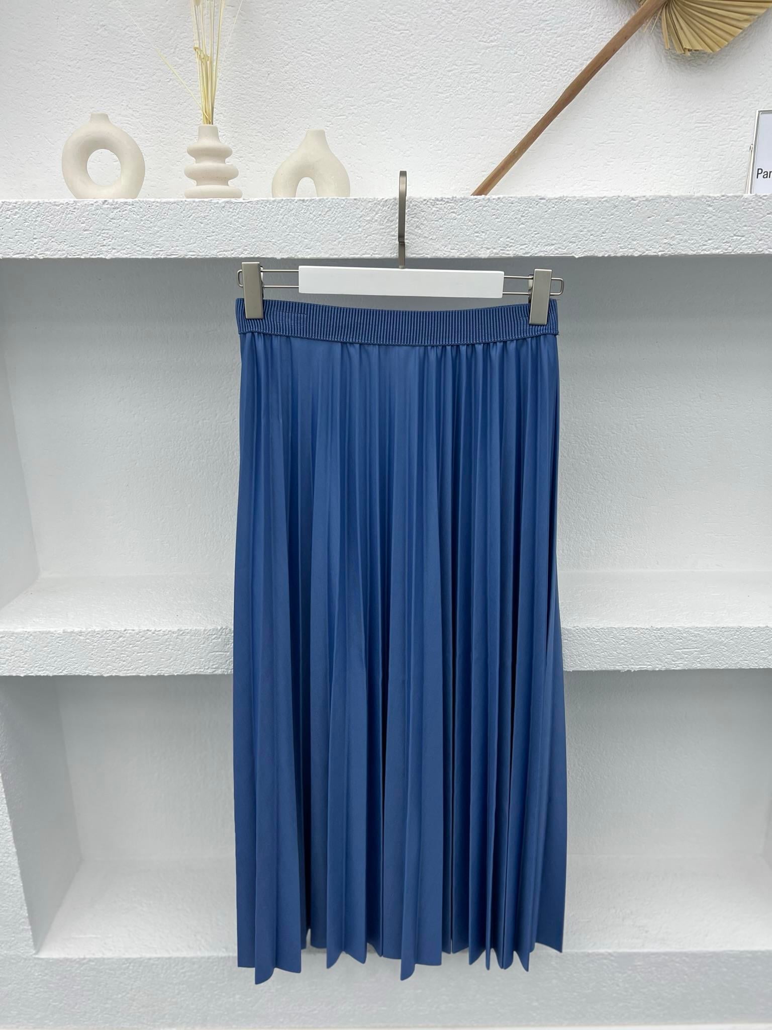 Piliseli Etek İndigo