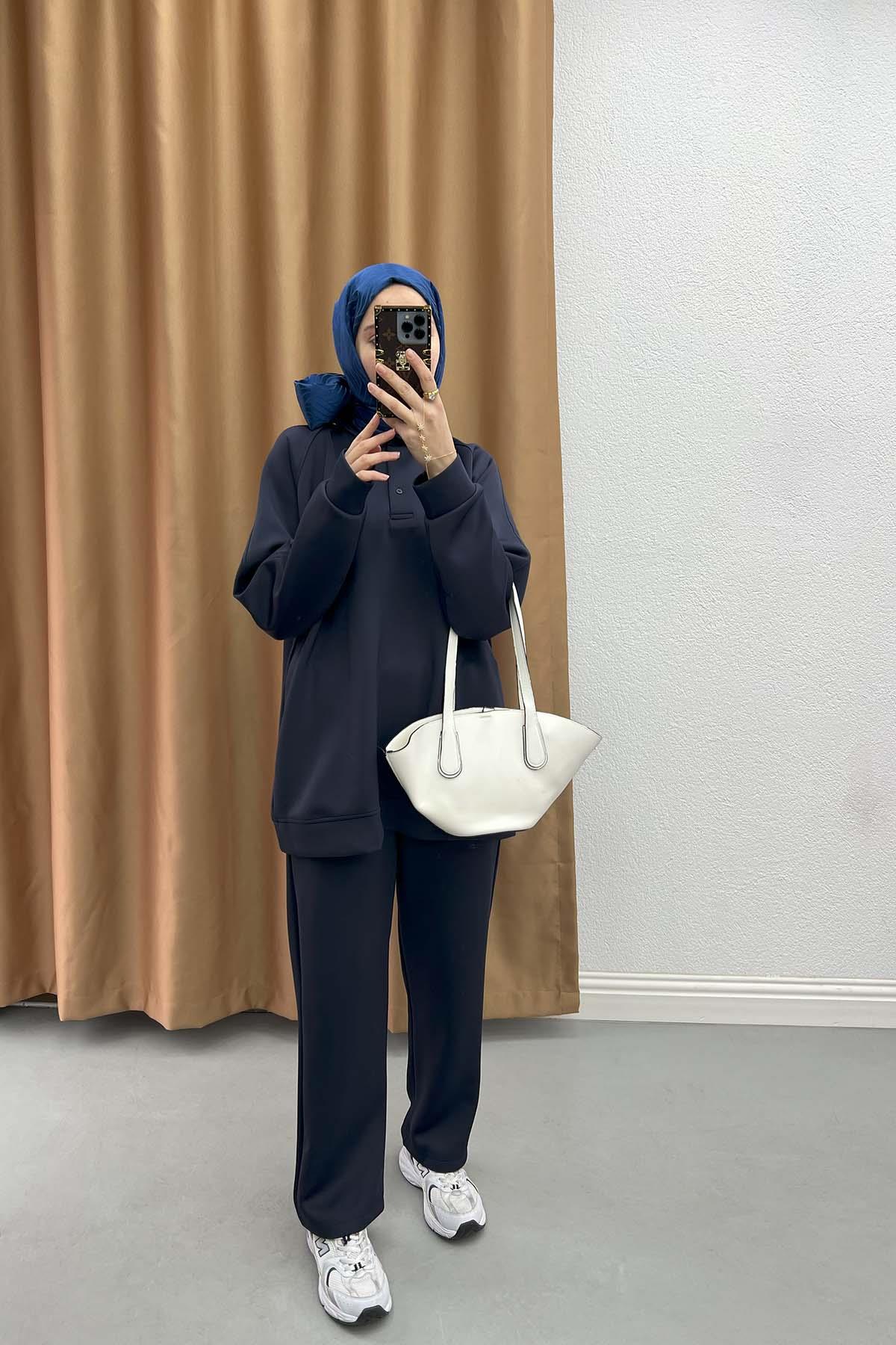 Polo Yaka Scuba Takım Lacivert