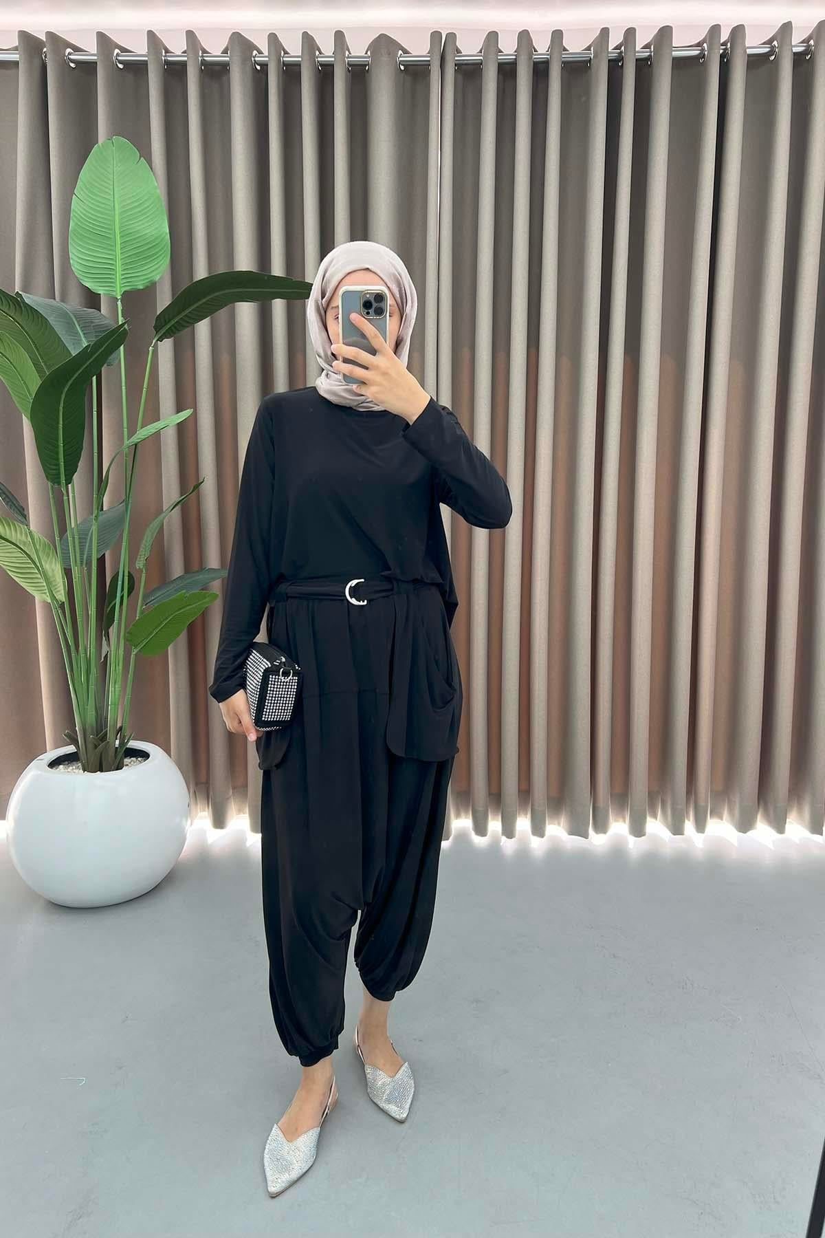 Şalvar Model Takım Siyah