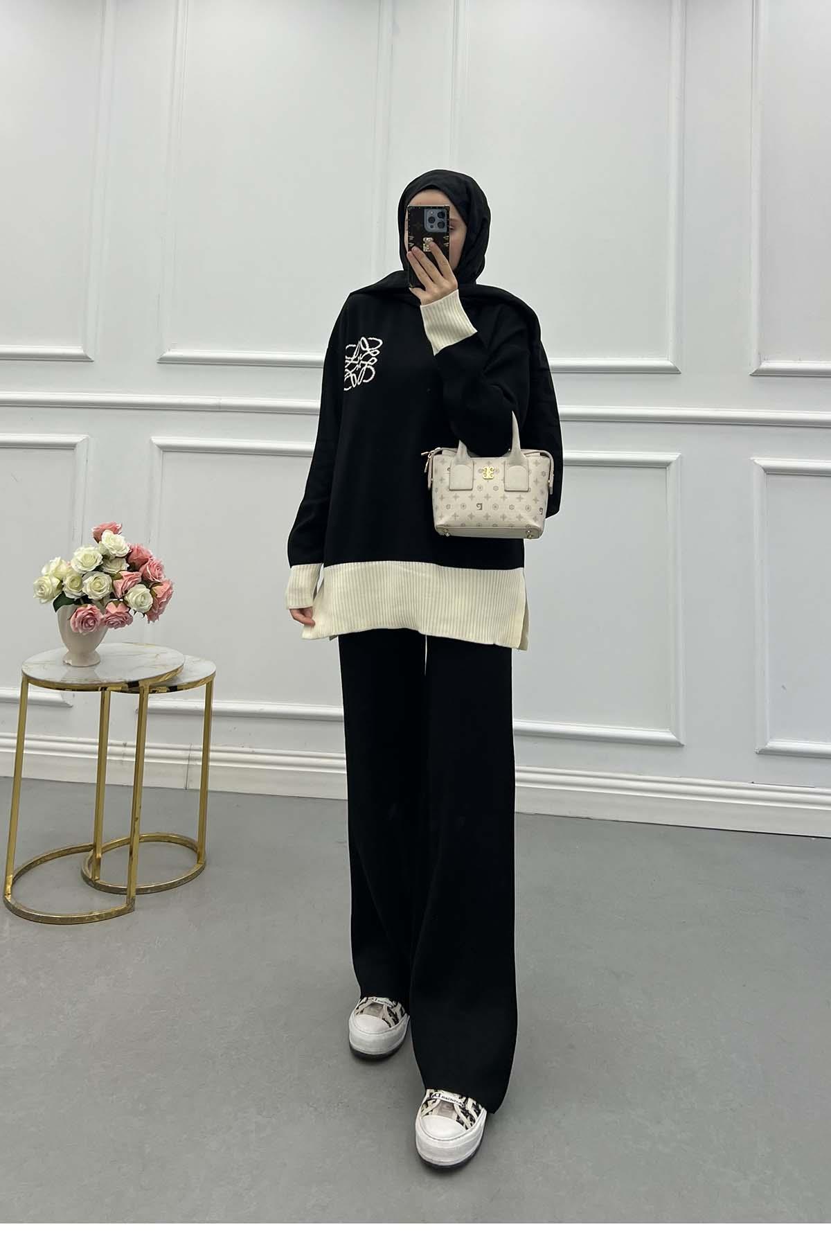 Triko Kazak Takım Siyah