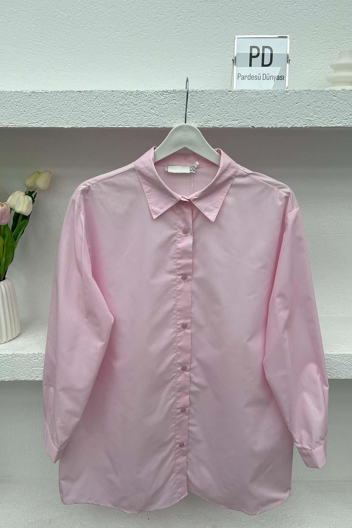 Tunik Gömlek Pembe