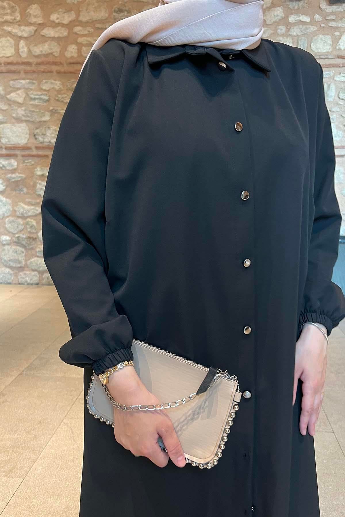 Uzun Krep Takım Siyah