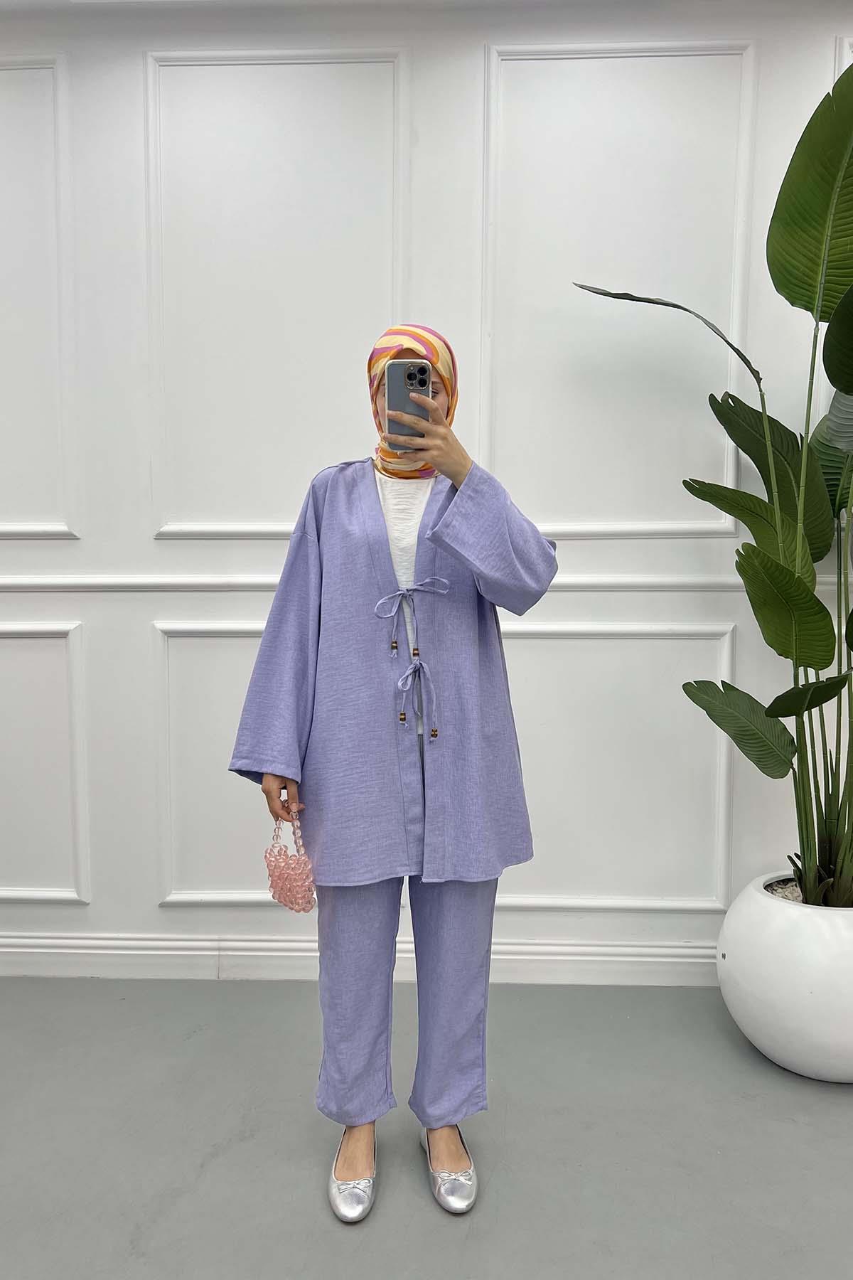 Viral Kimono Takım Lila