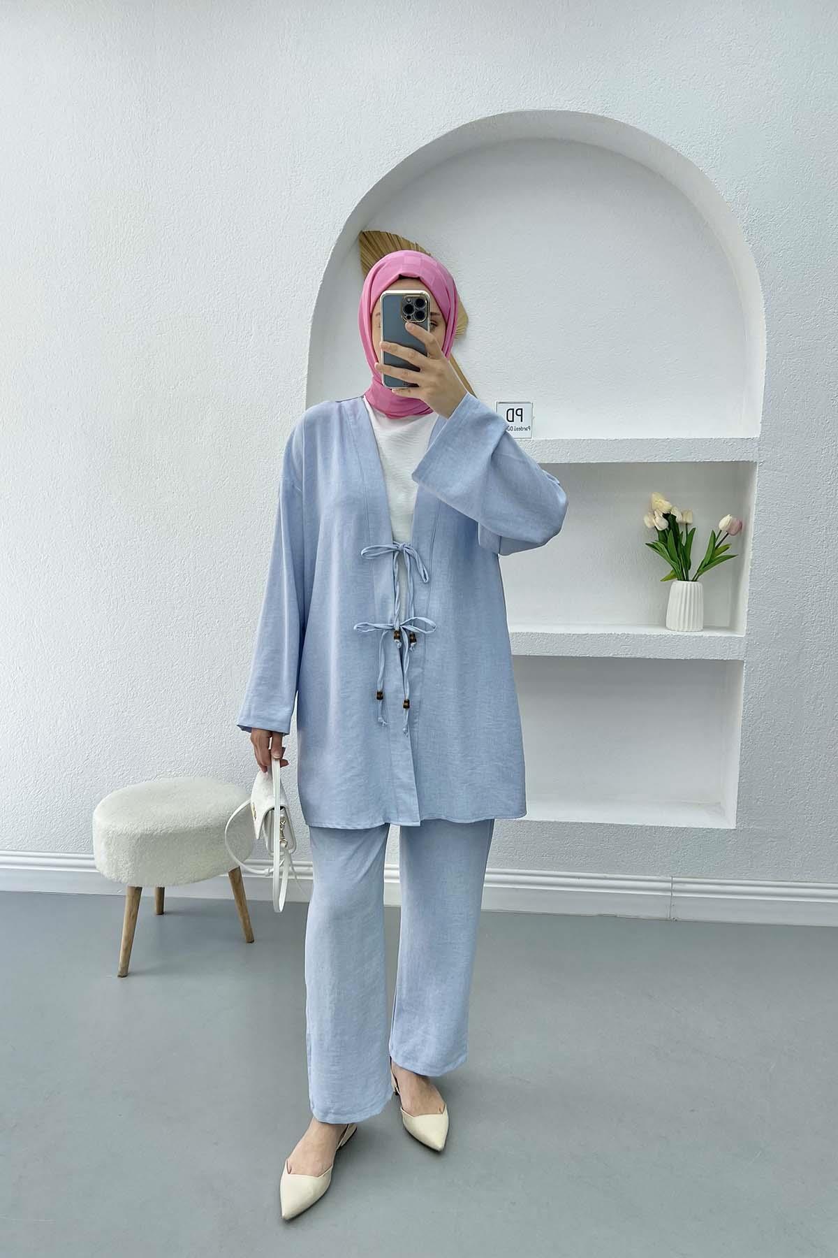 Viral Kimono Takım Mavi
