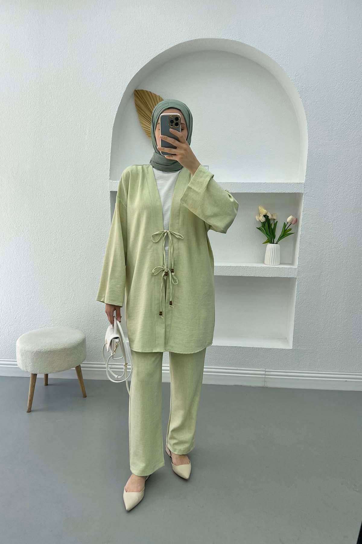 Viral Kimono Takım Nil Yeşili