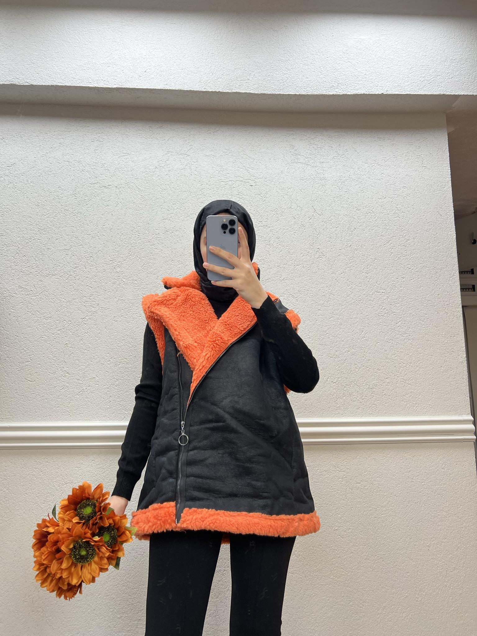 Yünlü Yelek Turuncu