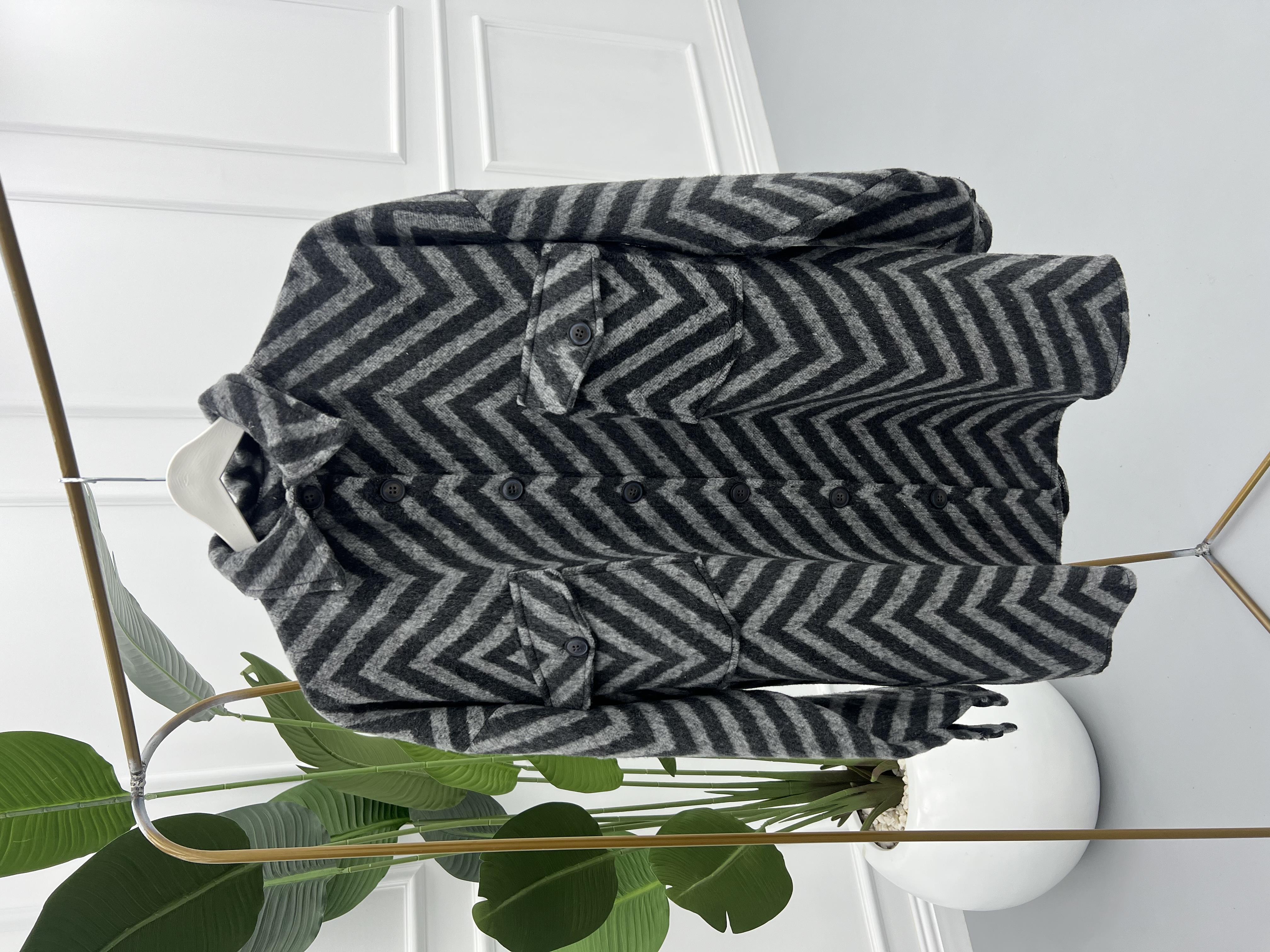 Zebra Desen Kaşe Gömlek Gri