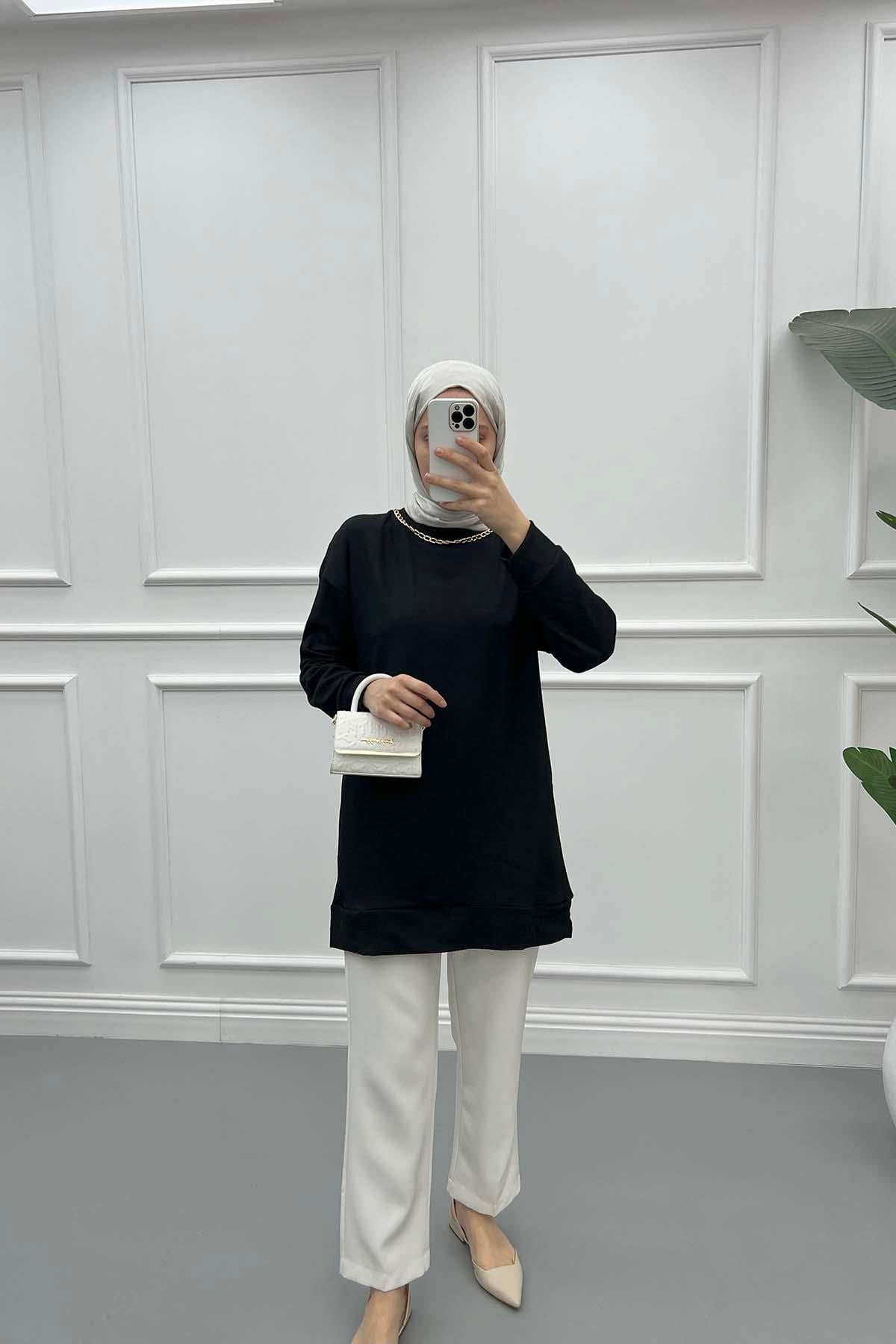 Zincirli Bluz Siyah
