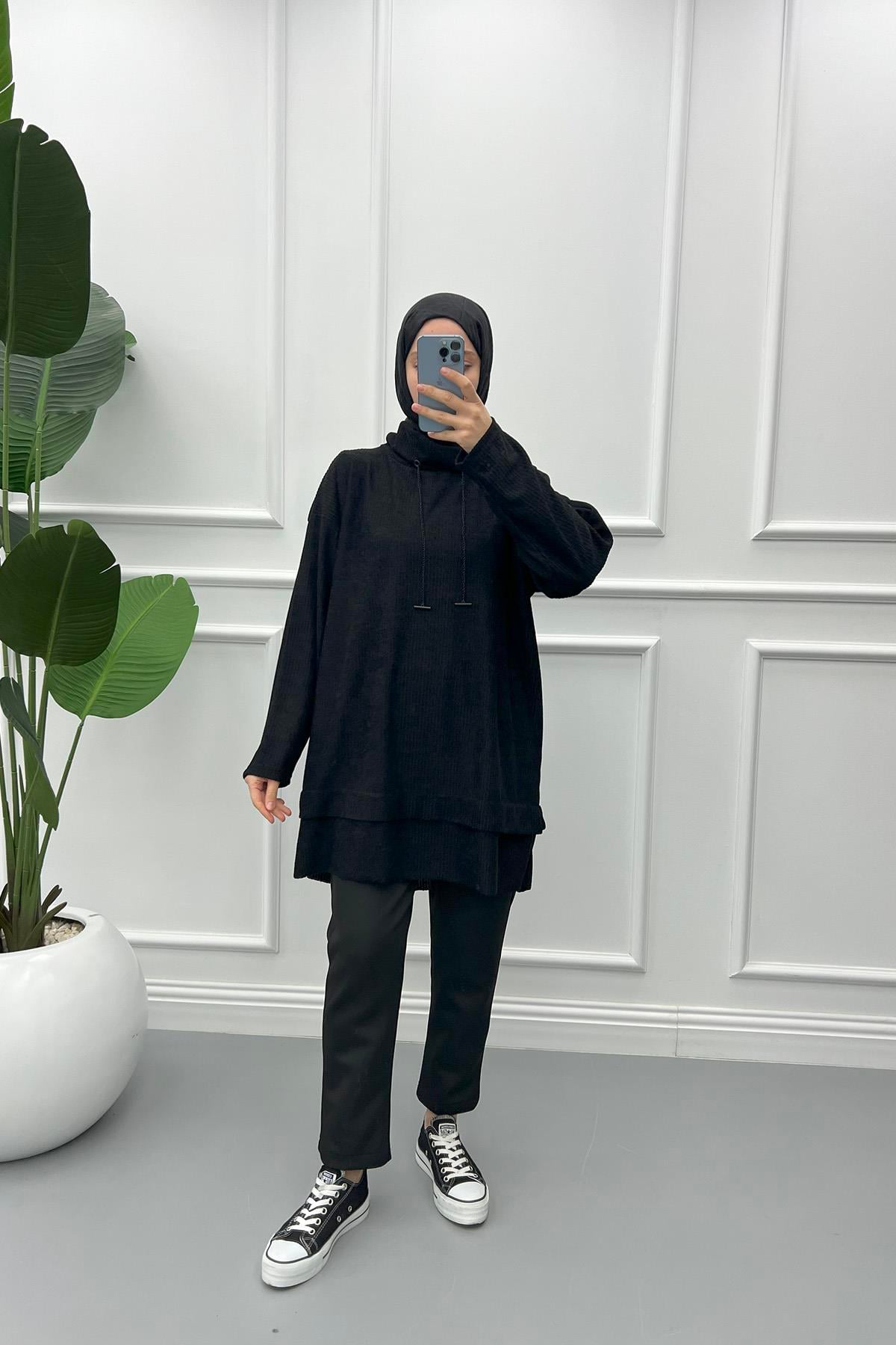 Zincirli Tunik Siyah