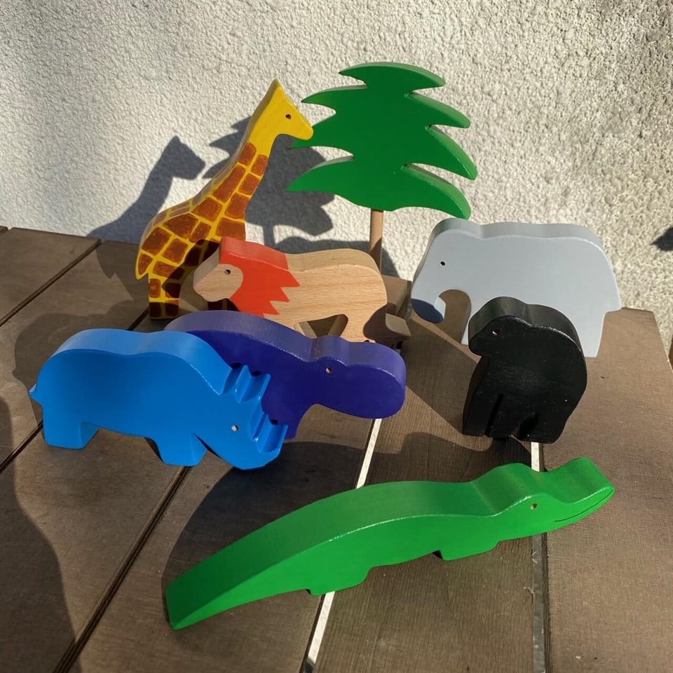 Ahşap Oyuncak Vahşi Hayvanlar Seti