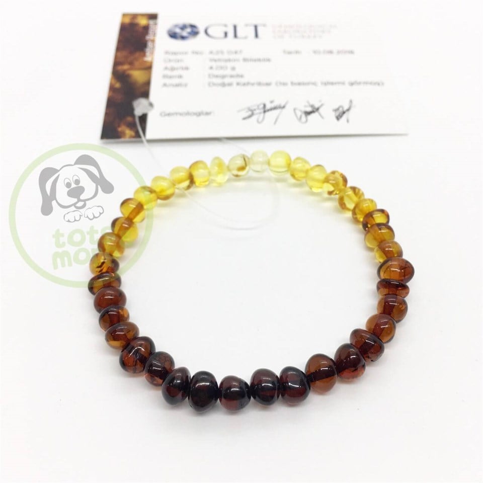 Degrade Kehribar Bileklik