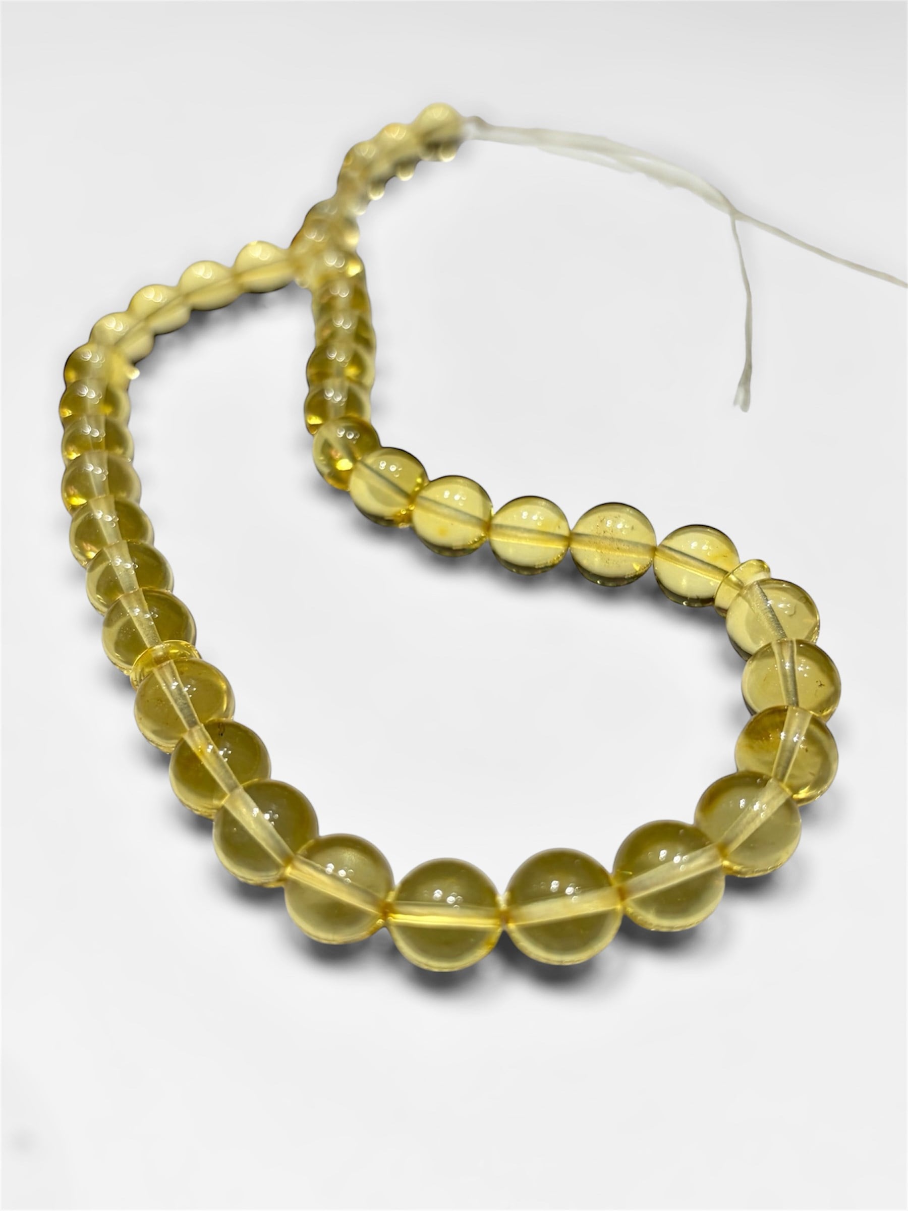 Limon Rengi 33'lük Kehribar Tespih