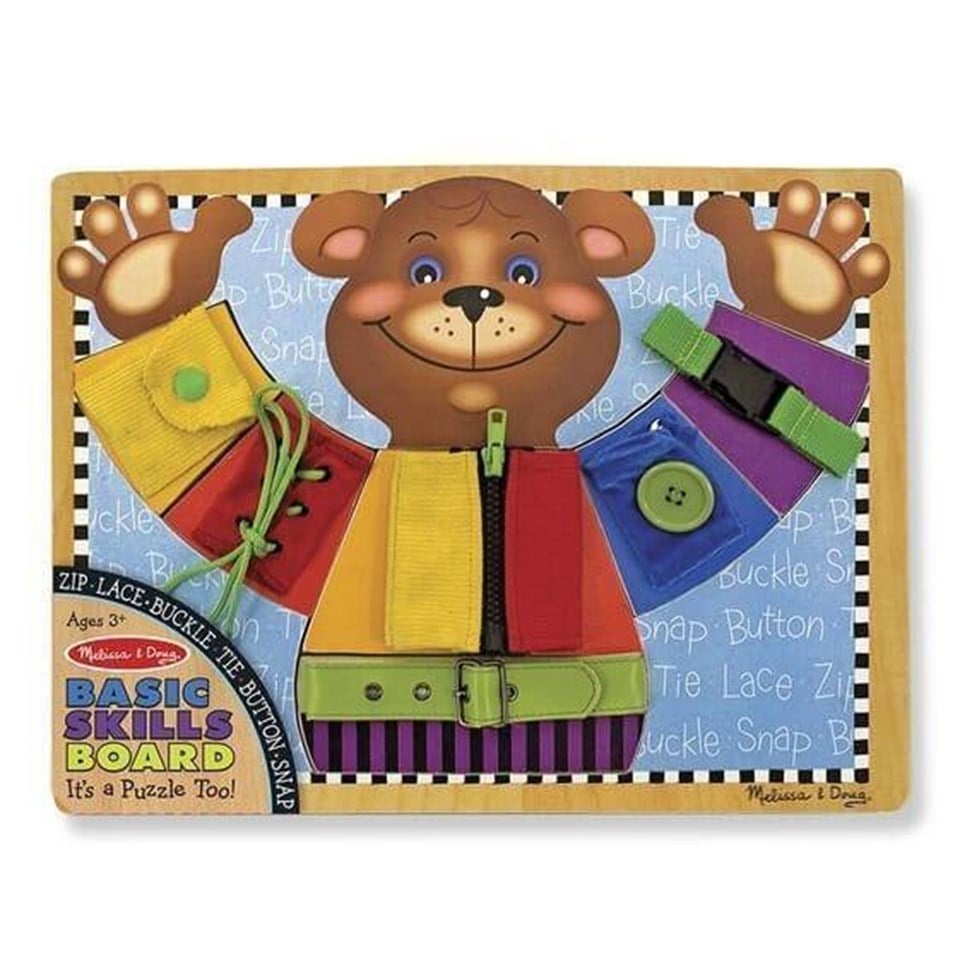 Melissa & Doug Ahşap Temel Beceri Geliştirme Tahtası