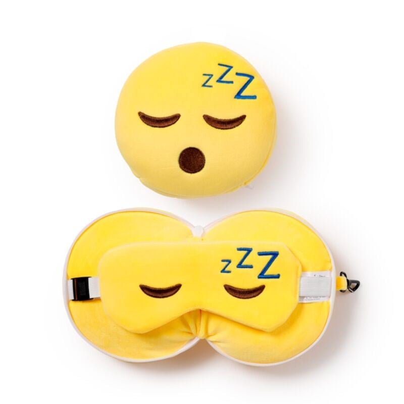Relaxeazzz Adoramals Snoozie The Sleeping Head Plush Travel Pillow & Eye Mask