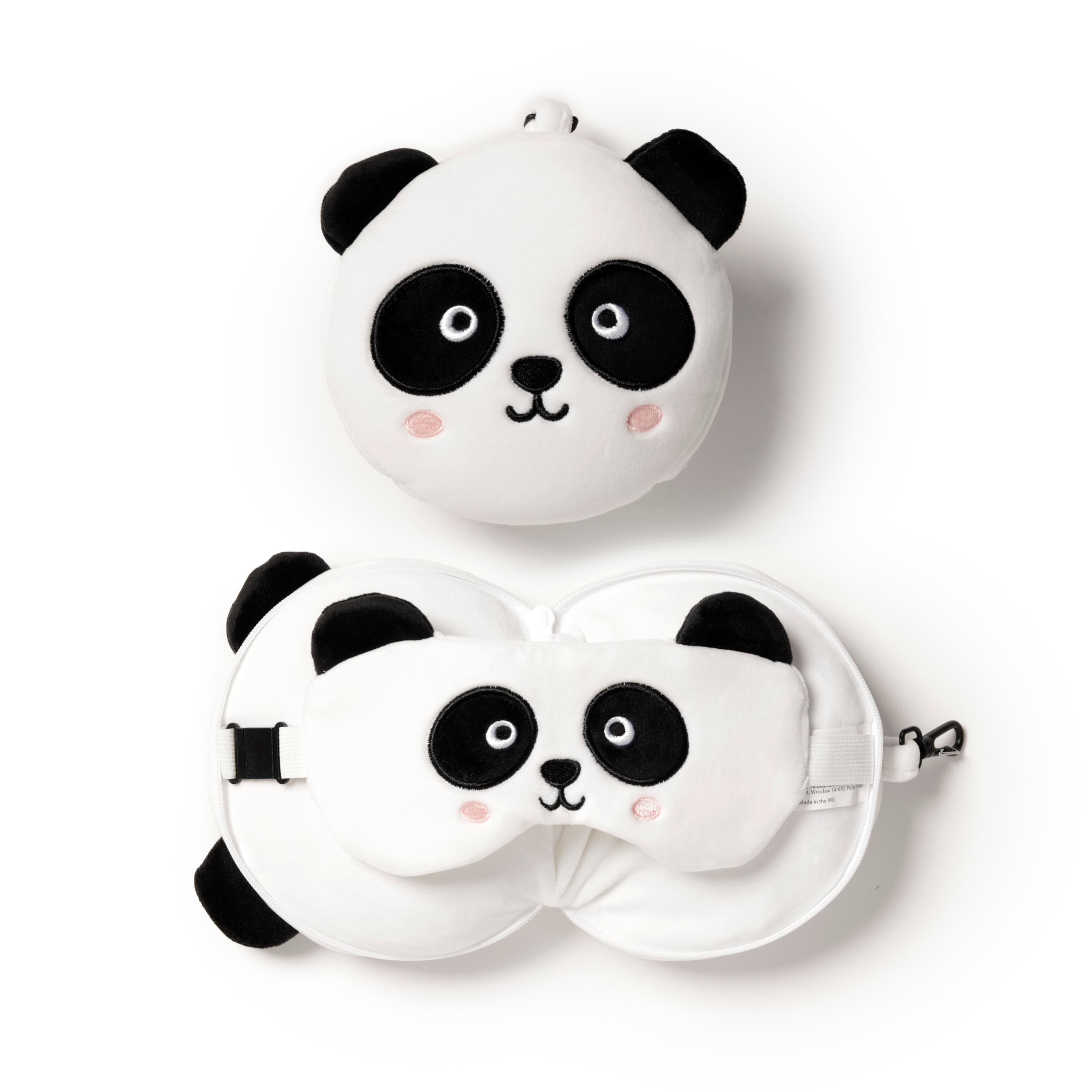 Relaxeazzz Seyahat Yastığı ve Göz Maskesi-Panda