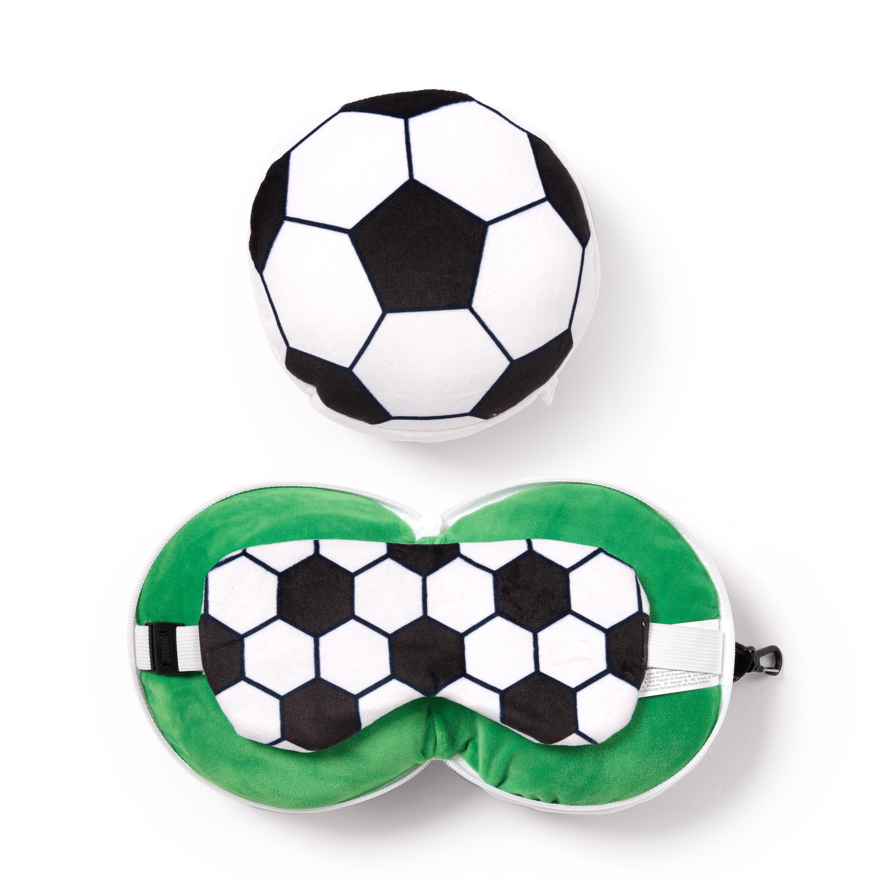 Relaxeazzz Seyahat Yastığı ve Göz Maskesi-Football
