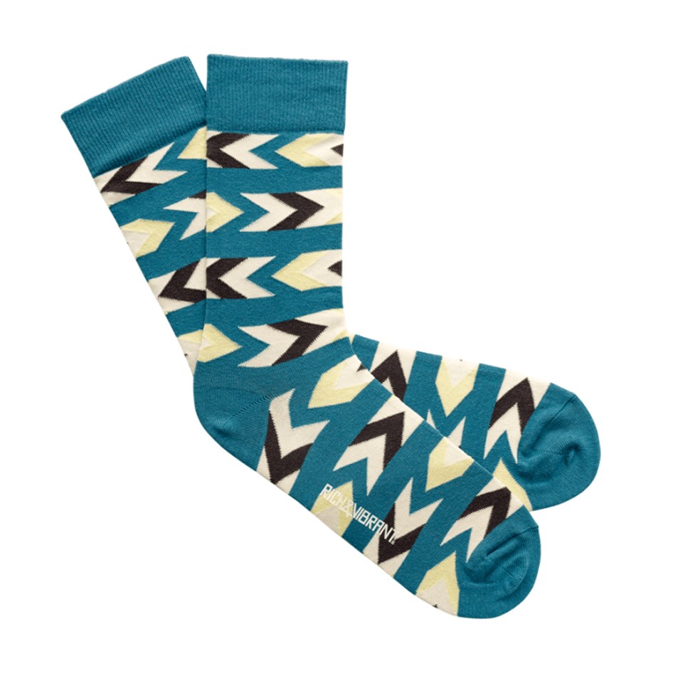 Rich&Vibrant ZigZag - Organik Soket Çorap